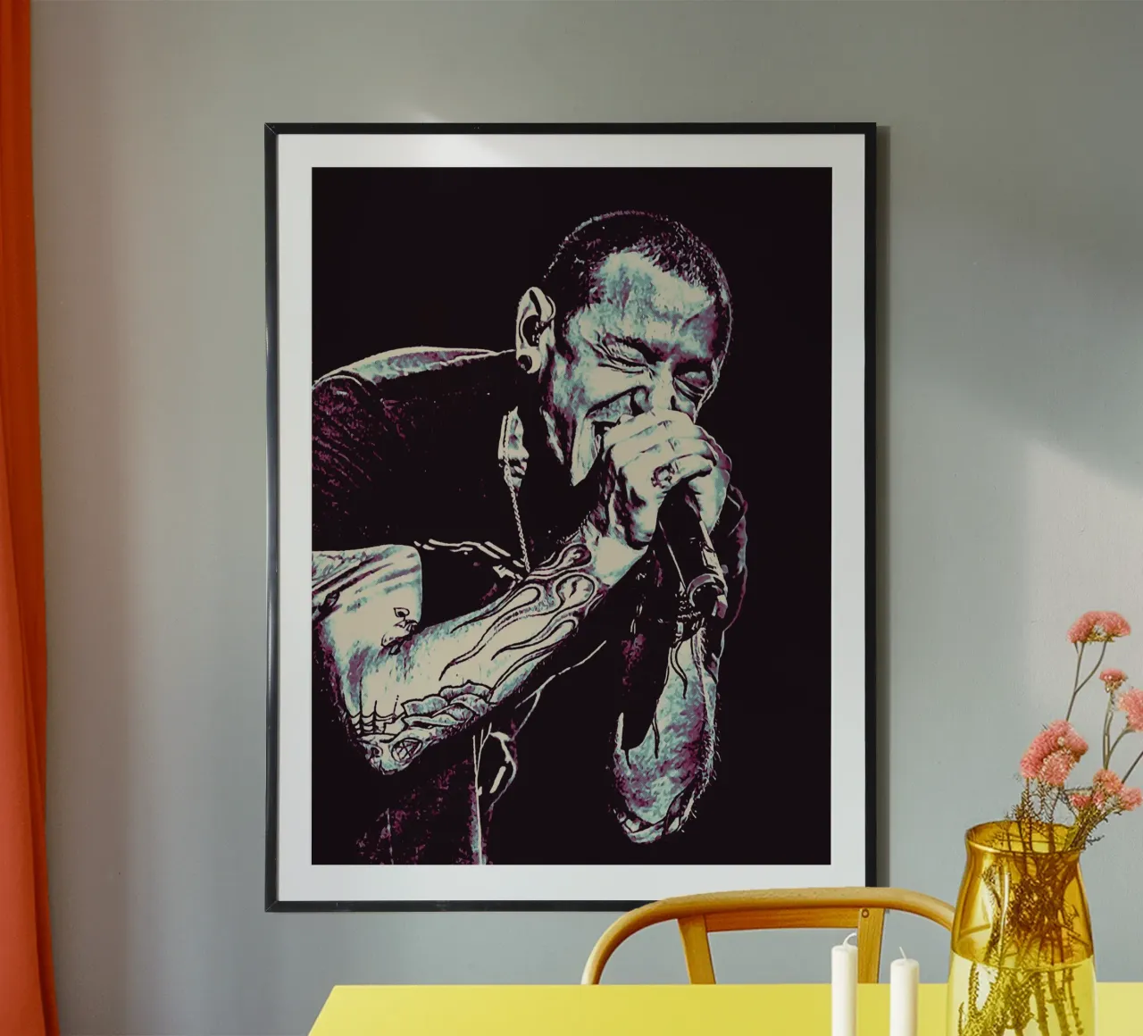 chester bennington scream 3 art carta hahnemühle da music soul