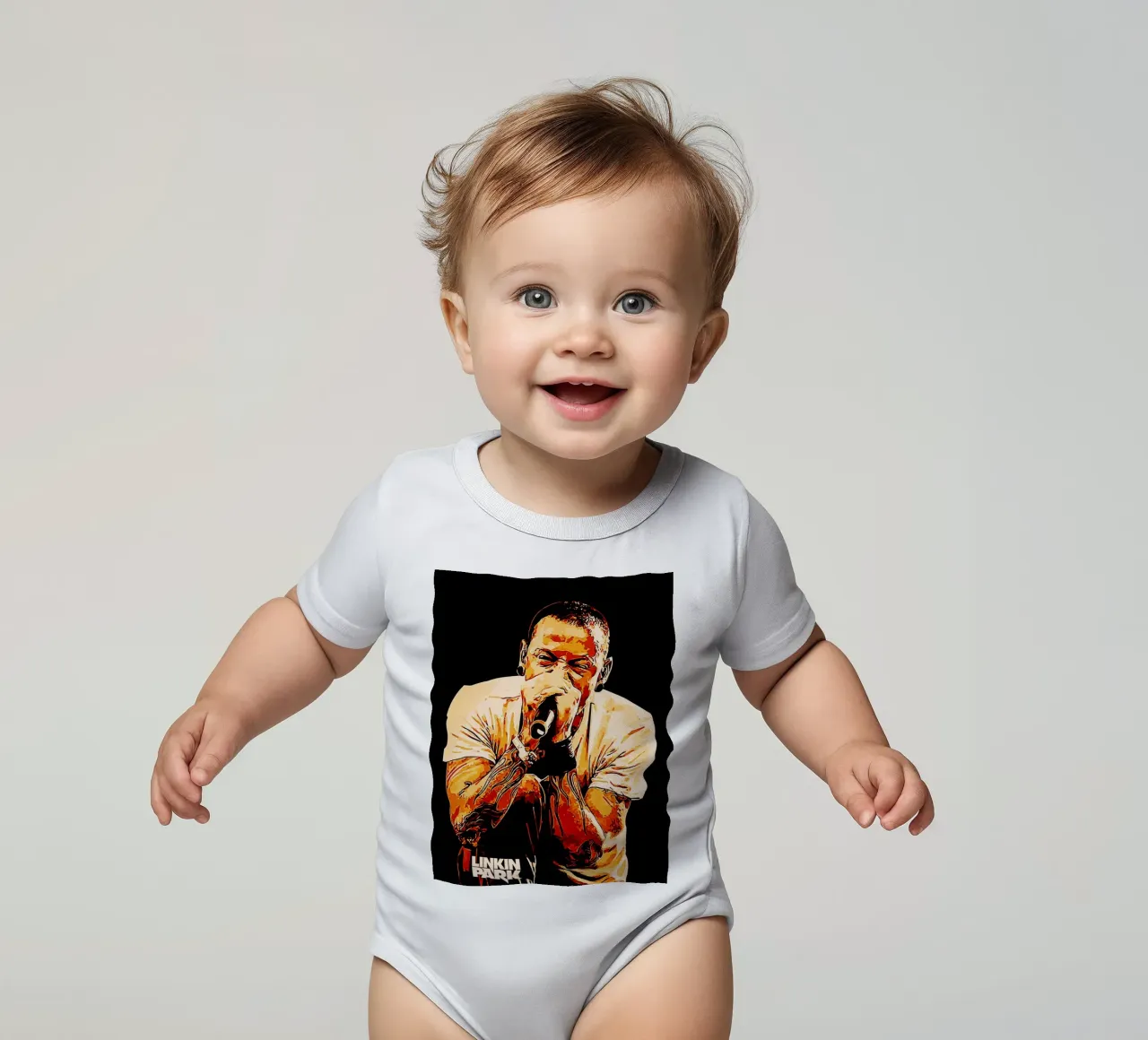 chester bennington scream 2 art body neonato maniche corte da music soul