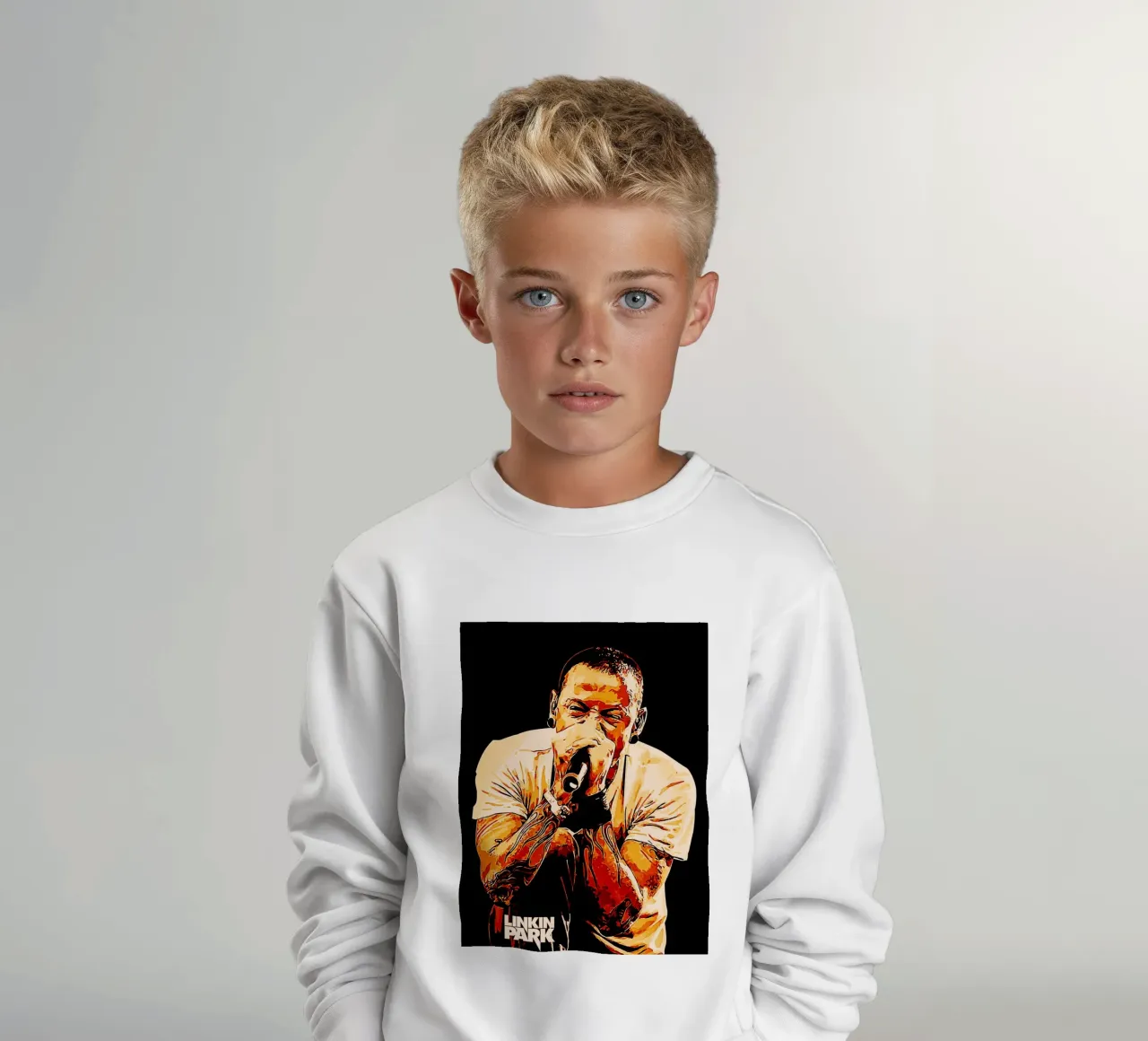 chester bennington scream 2 art felpa bambino da music soul