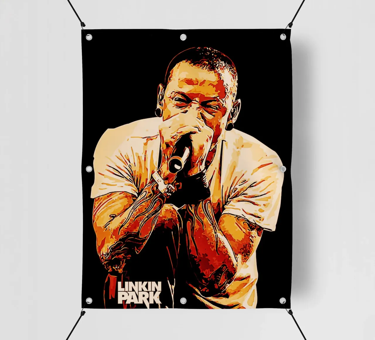 chester bennington scream 2 art telo in pvc da music soul