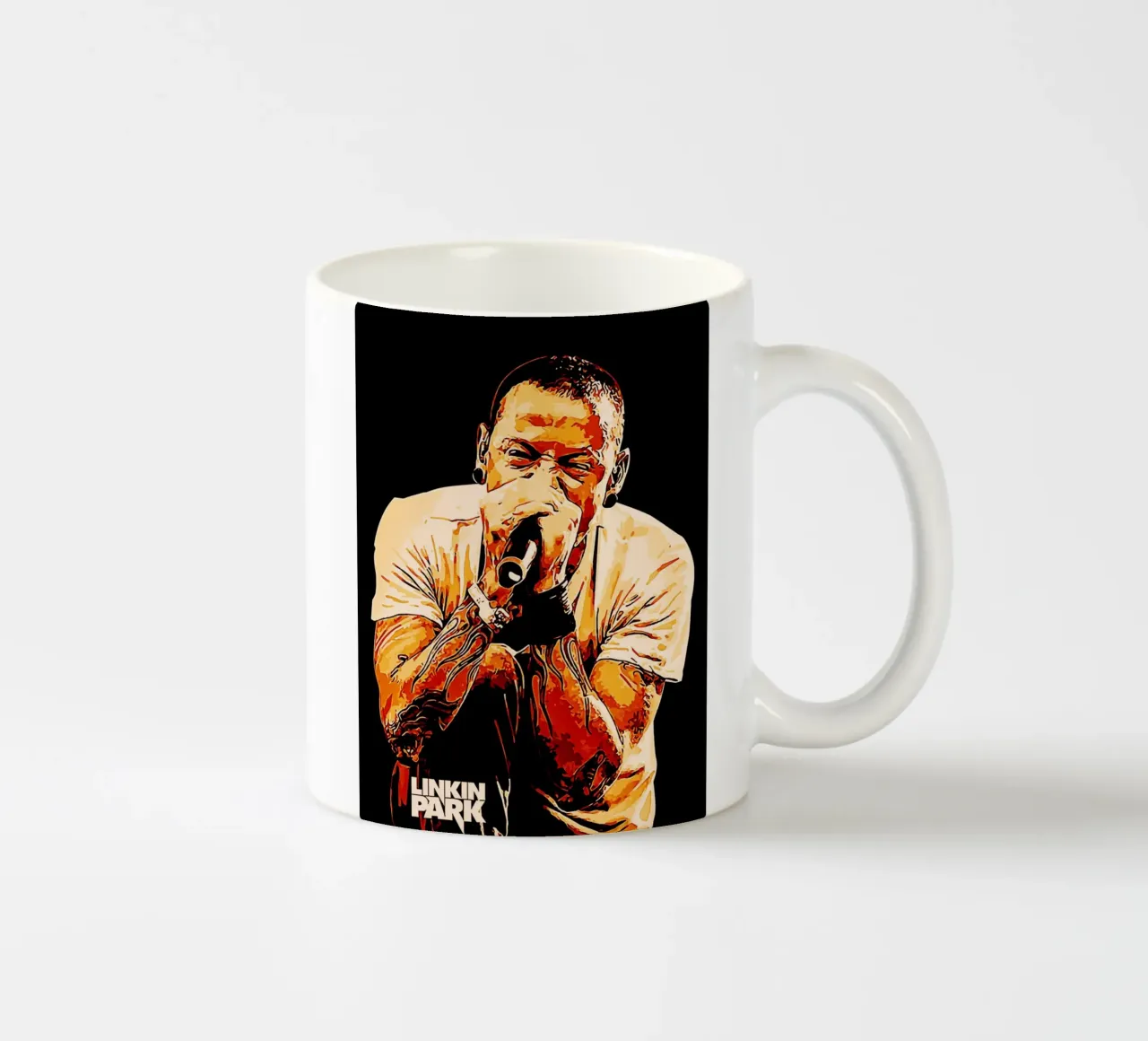 chester bennington scream 2 art tazza in ceramica da music soul