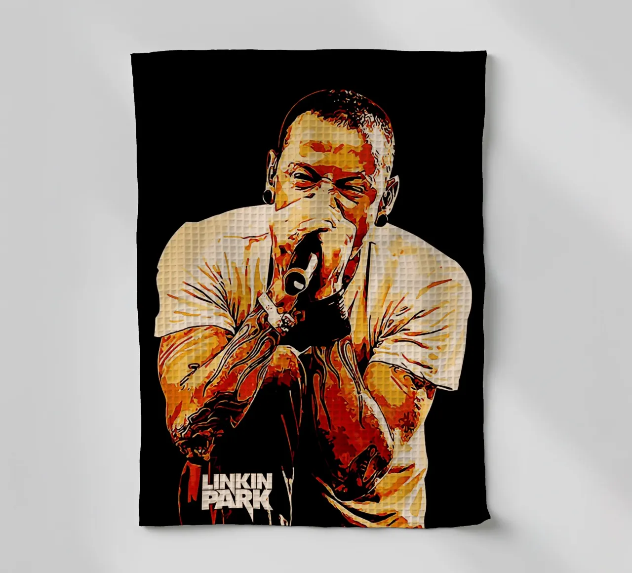 chester bennington scream 2 art canovaccio da cucina da music soul