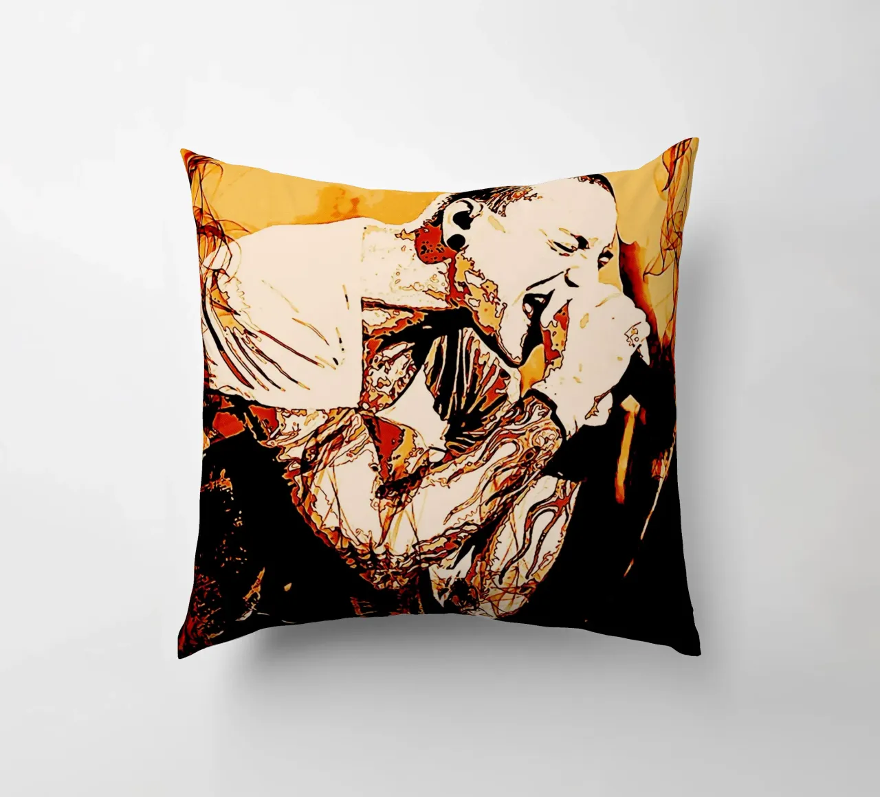 chester bennington scream 1 art cuscino da music soul