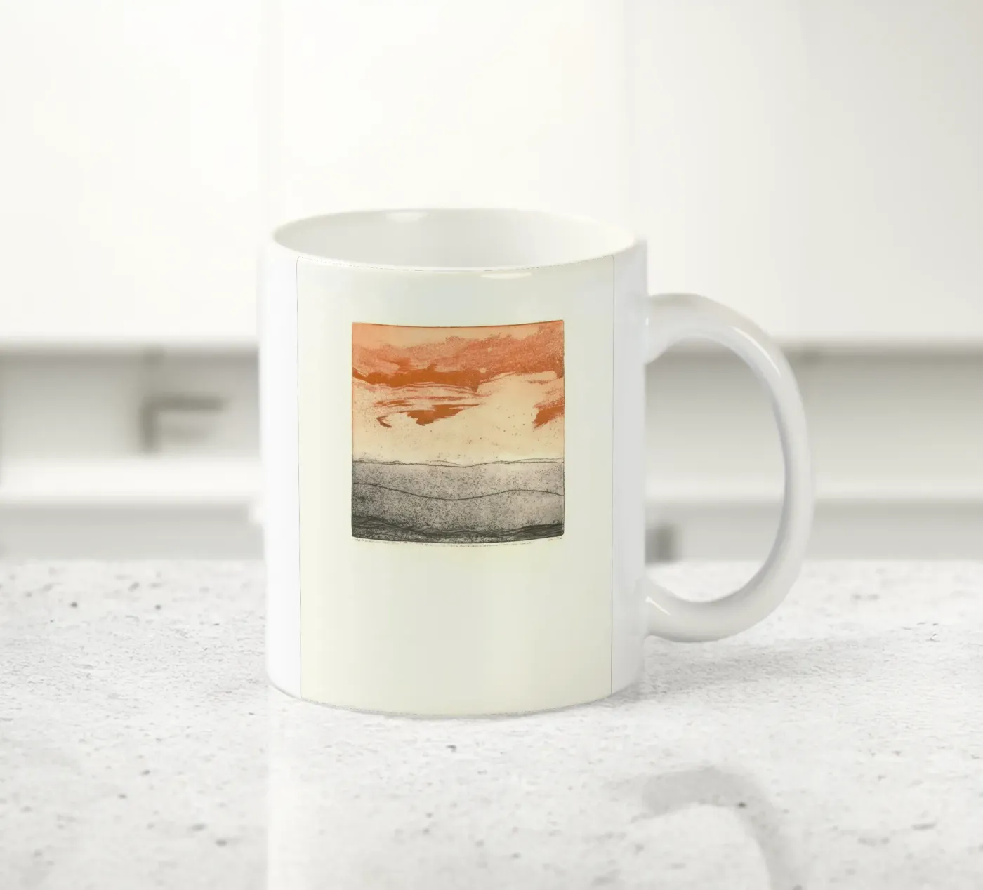 sky texture gradient ceramic mug by Histrol