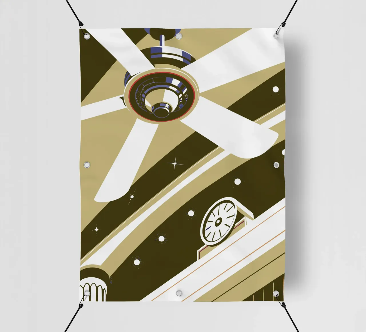 Fan and Clock pvc cover by STORE PRESENCE