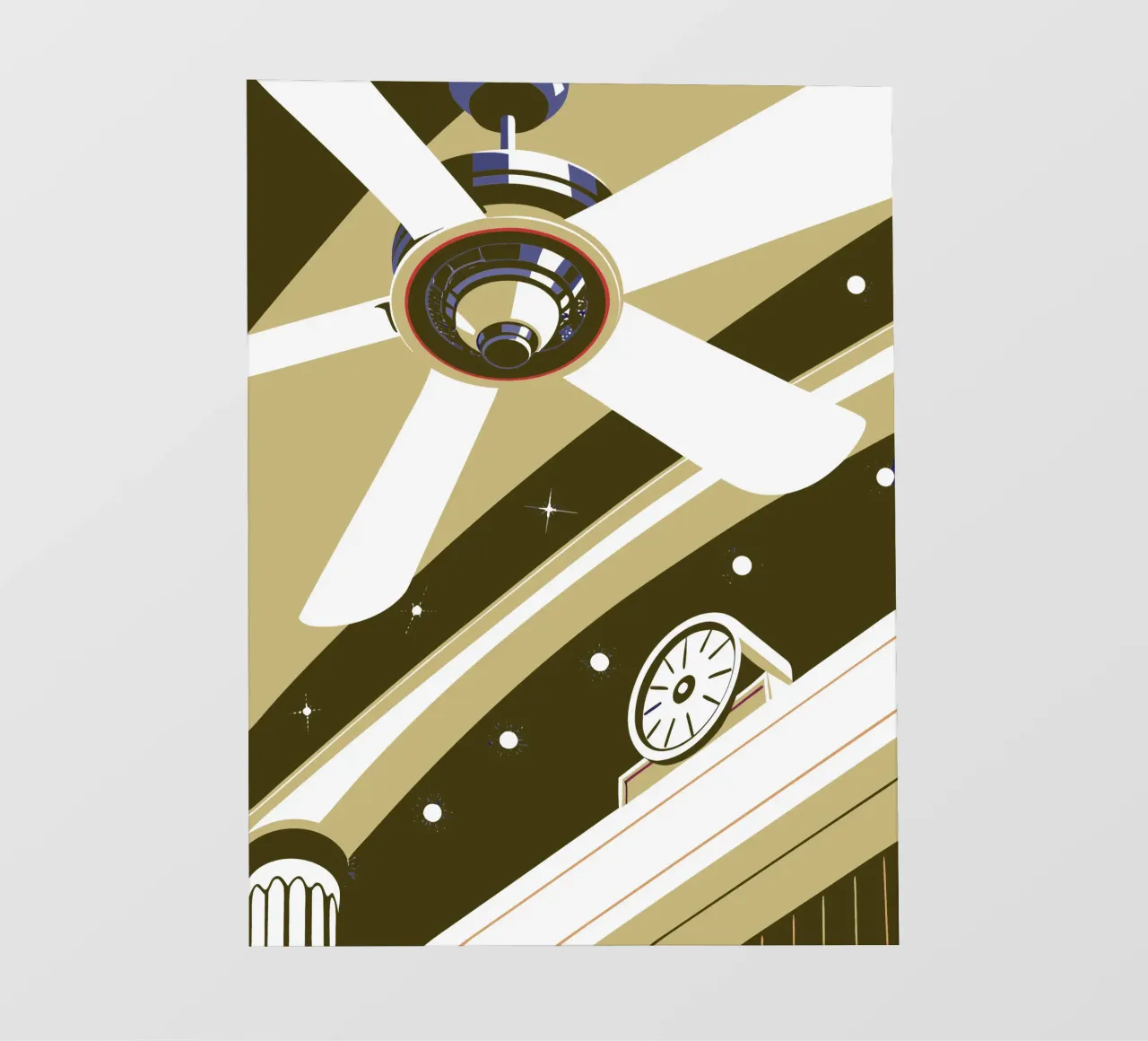 Fan and Clock pvc cover by STORE PRESENCE