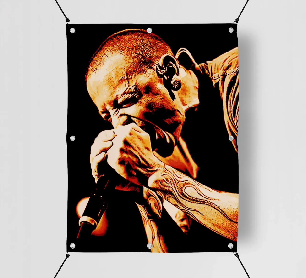 2 urla chester bennington art telo in pvc da music soul