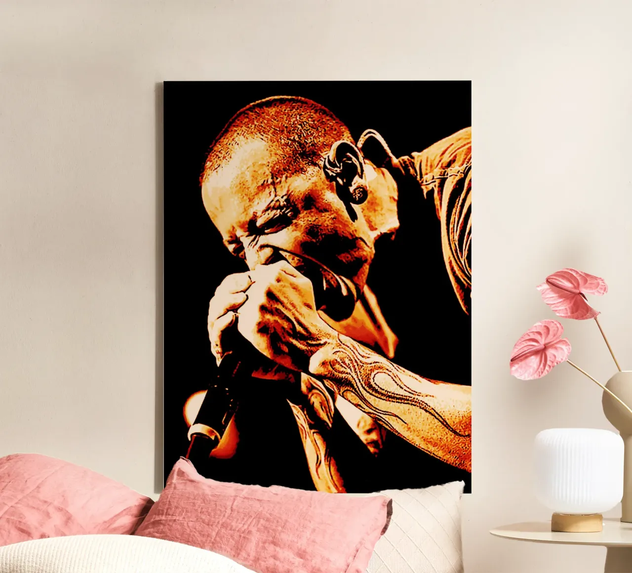 2 urla chester bennington art tela da music soul