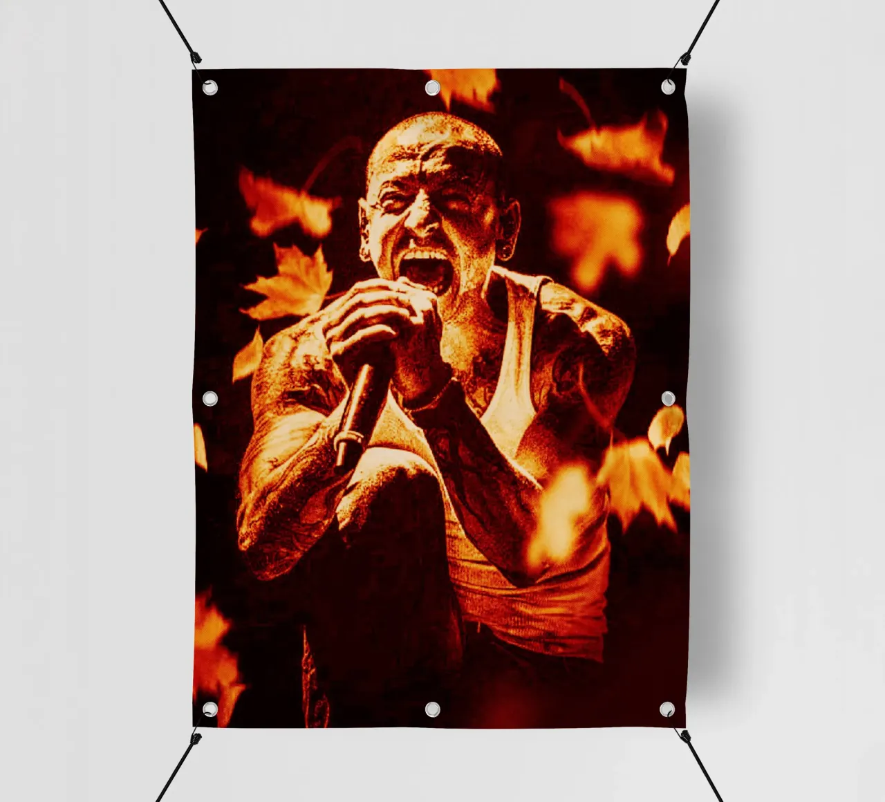 1 urlo chester bennington art telo in pvc da music soul