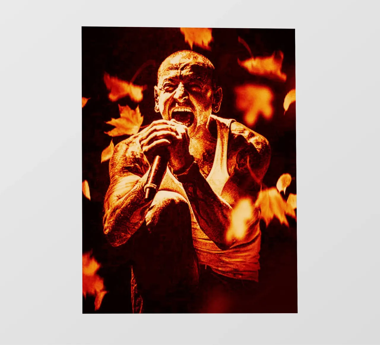 1 urlo chester bennington art telo in pvc da music soul