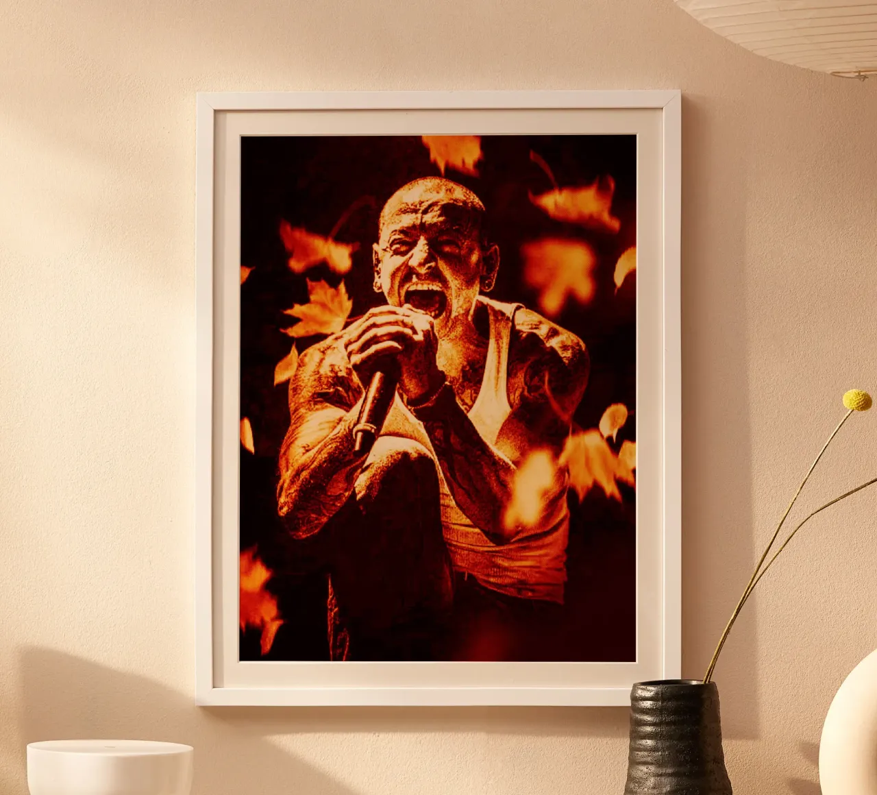 1 urlo chester bennington art carta hahnemühle da music soul