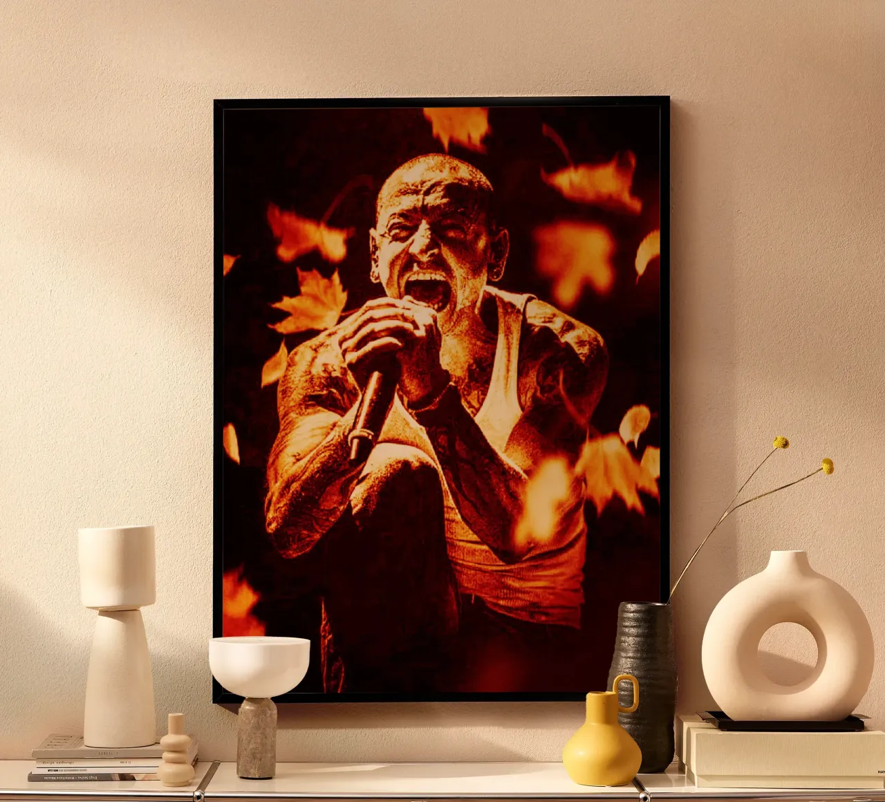 1 urlo chester bennington art carta hahnemühle da music soul