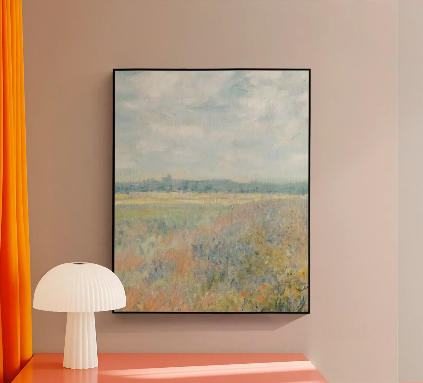 cloudy sky wildflowers plexiglass da prindy