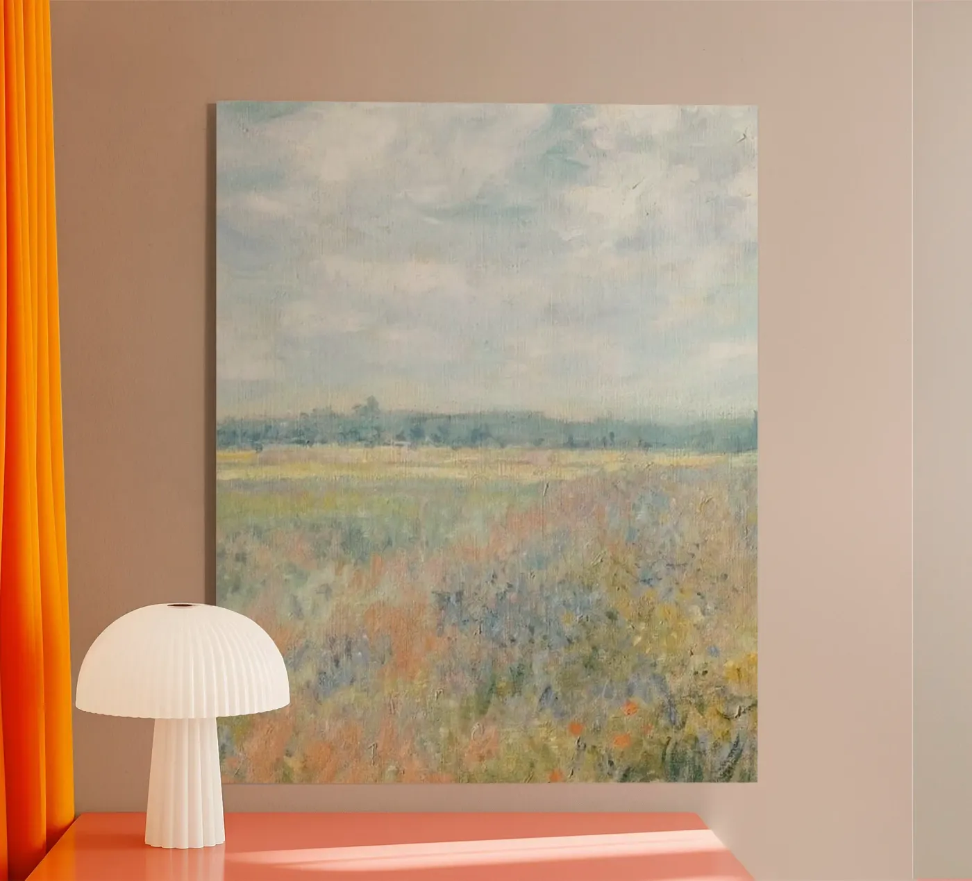 cloudy sky wildflowers plexiglass da prindy