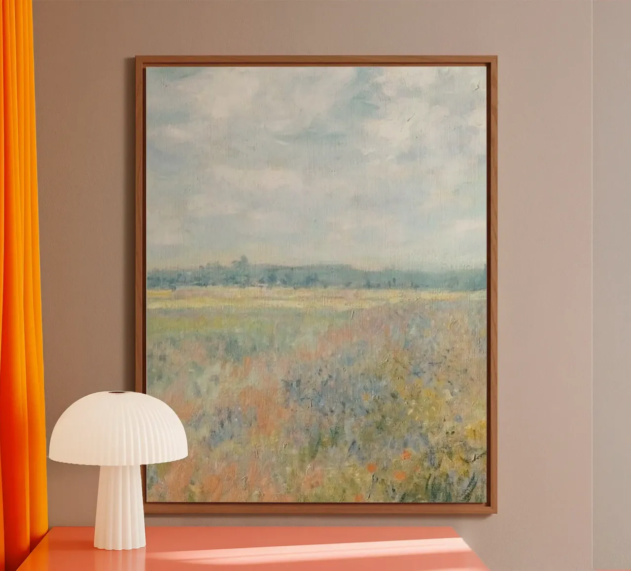 cloudy sky wildflowers alluminio dibond da prindy
