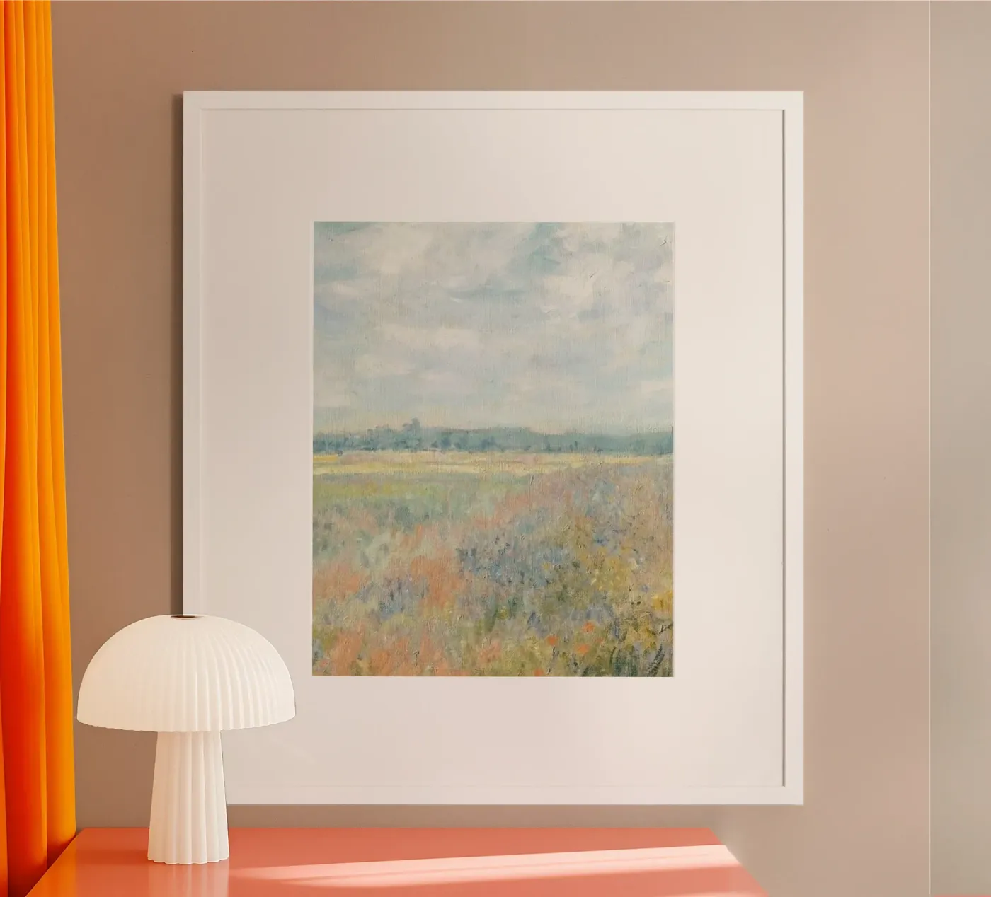 cloudy sky wildflowers poster da prindy