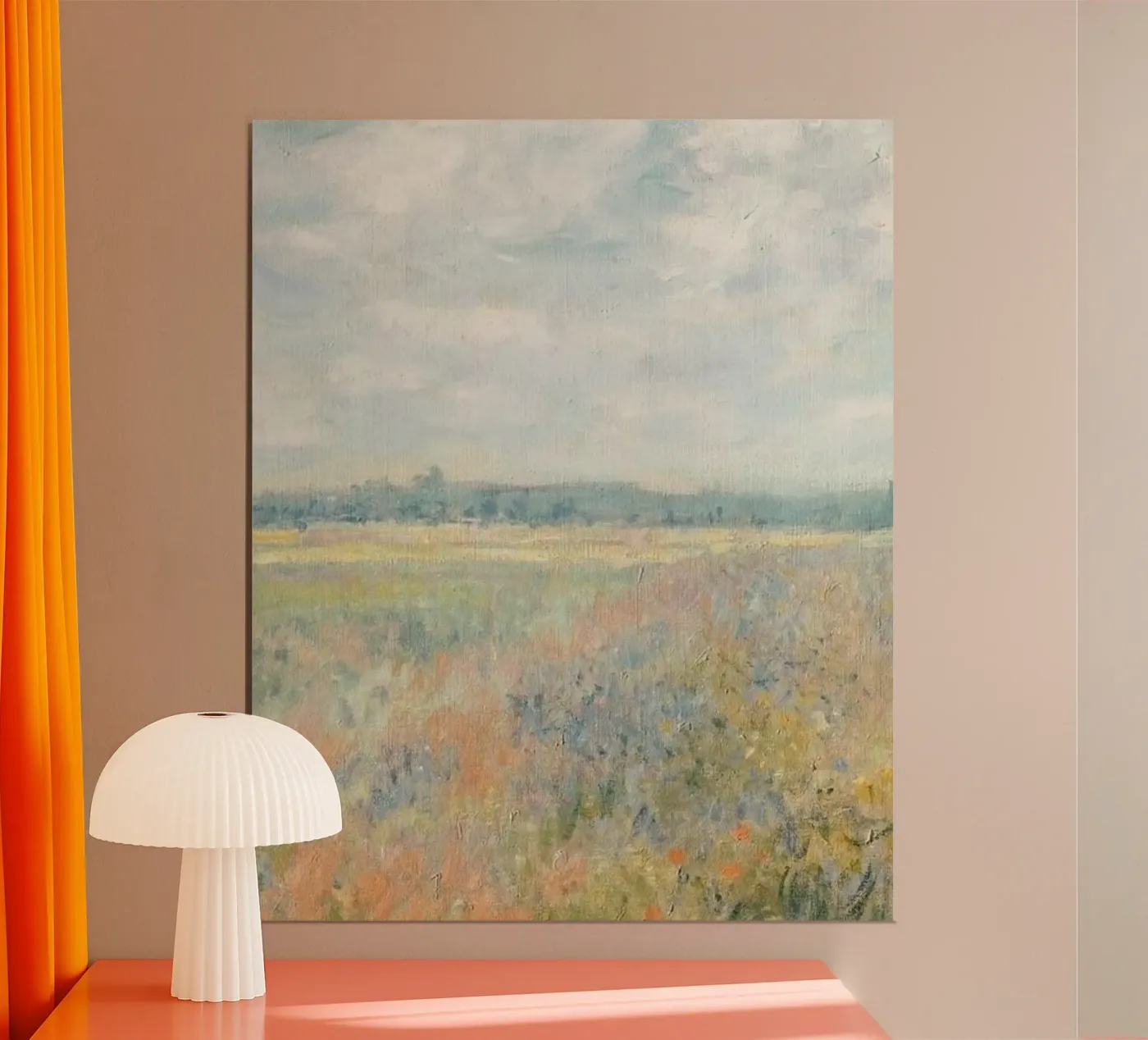 cloudy sky wildflowers poster da prindy