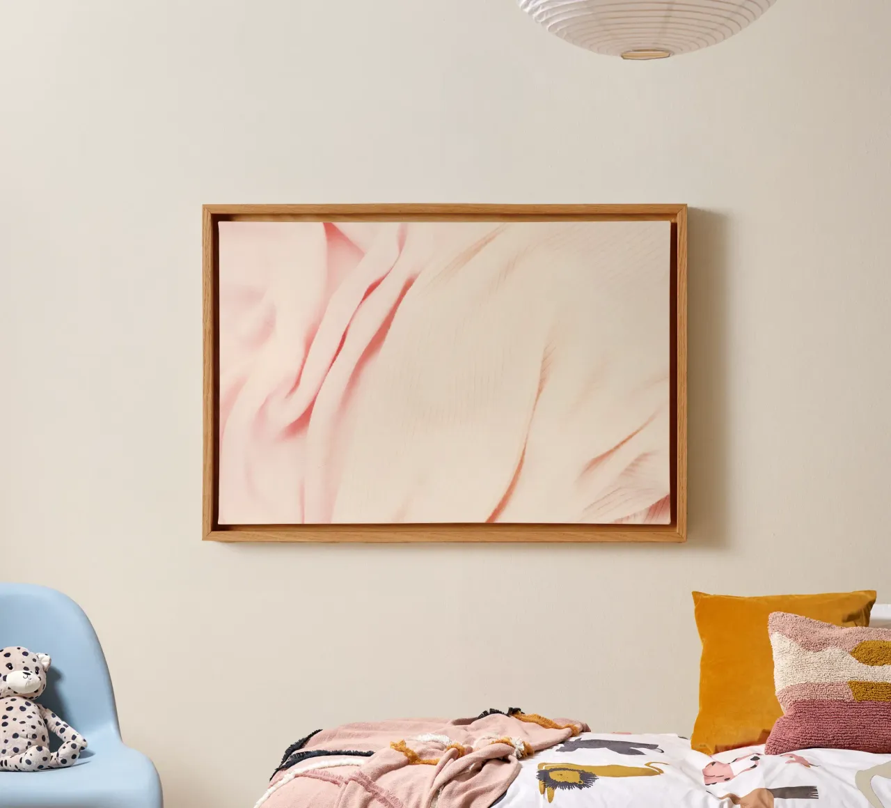 Blush & Zijde canvas met Baklijst van PhotoVibe Decor