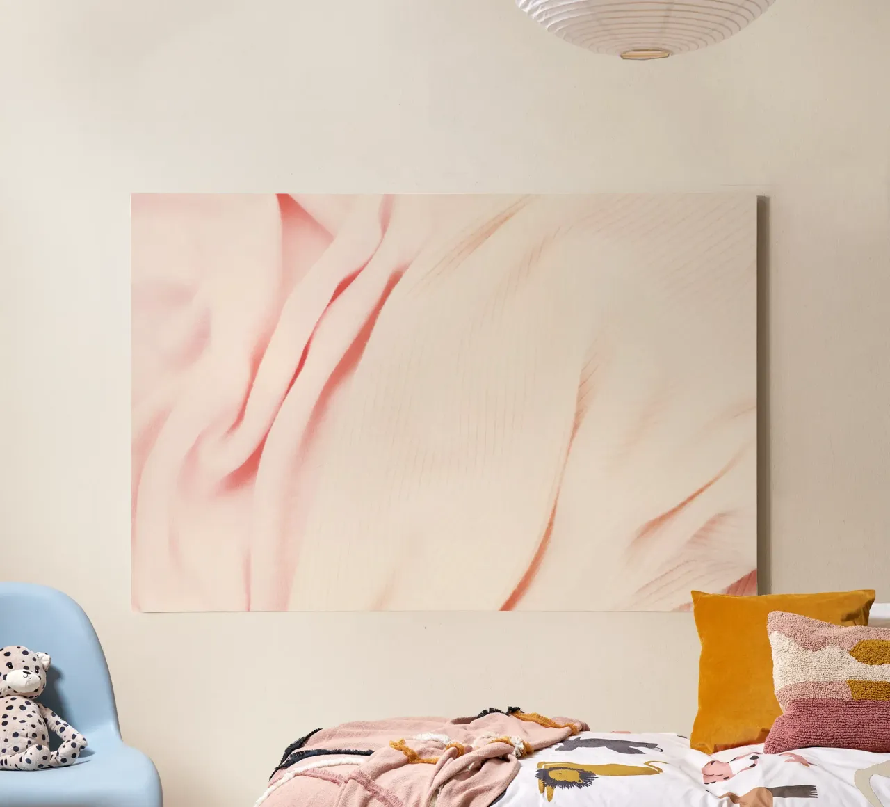 Blush & Zijde canvas met Baklijst van PhotoVibe Decor