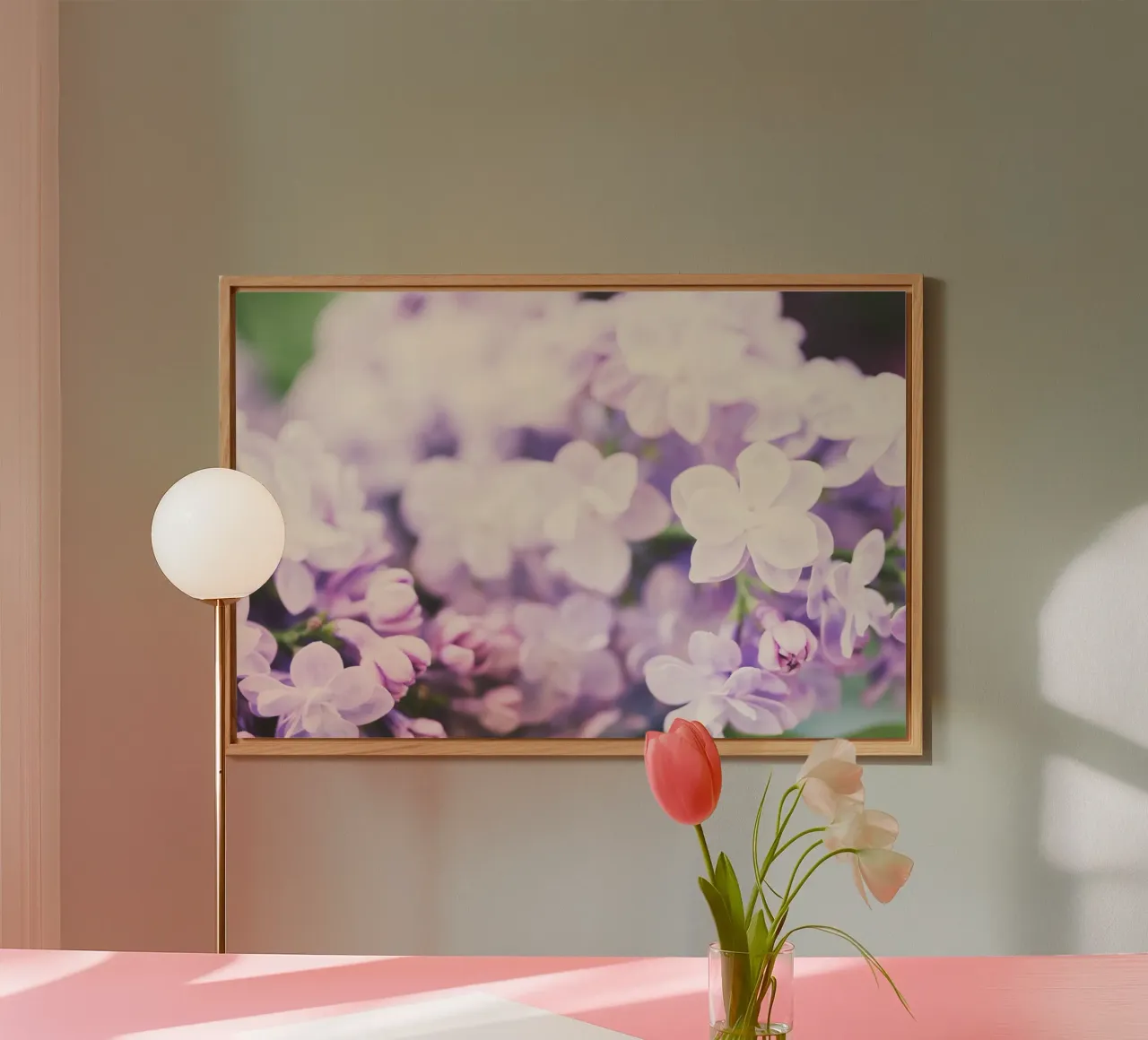 Blush e seta alluminio dibond da PhotoVibe Decor
