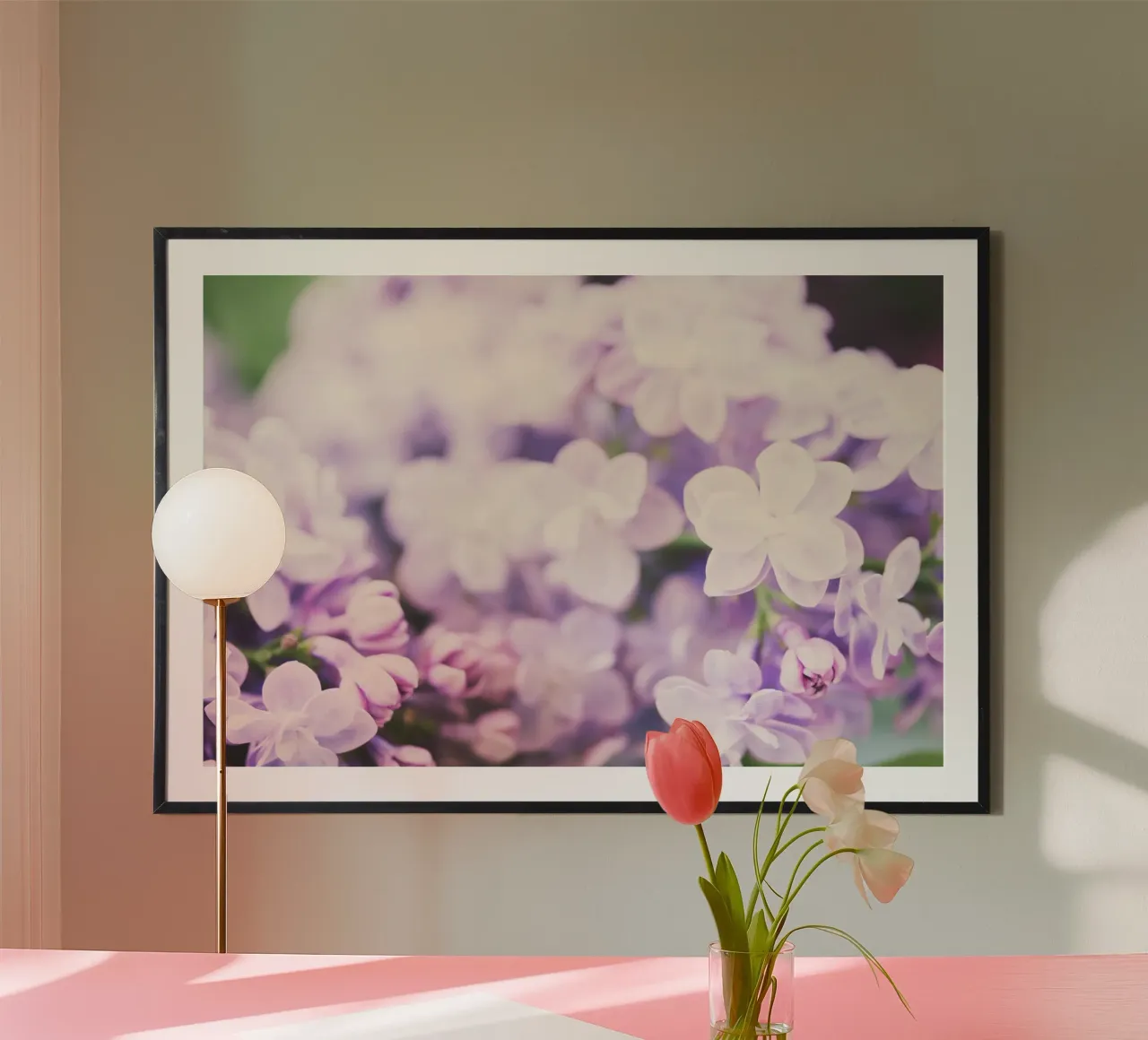 Blush e seta carta hahnemühle da PhotoVibe Decor