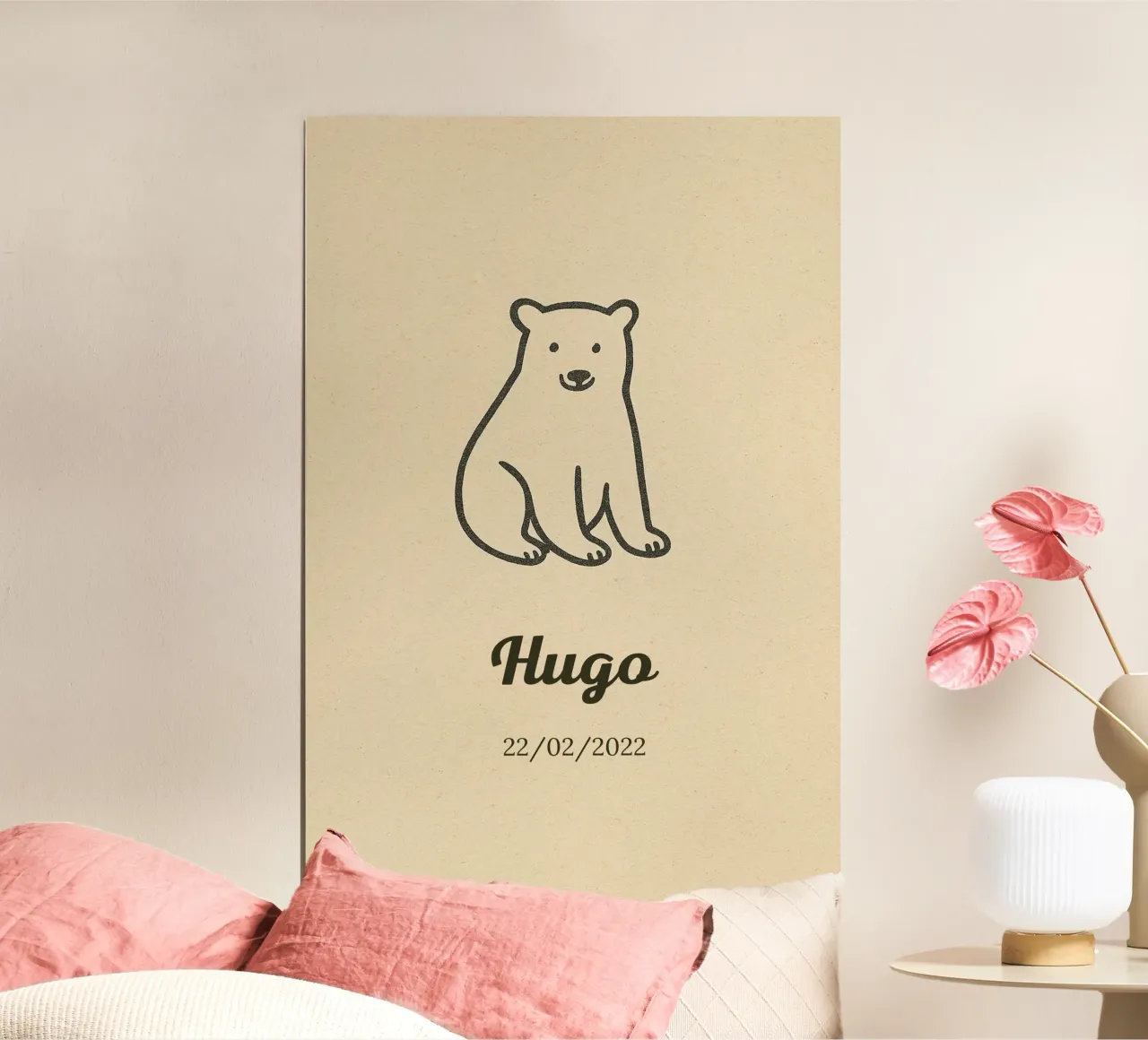Poster di nascita scandinavo - personalizzabile poster con telaio in plastica da So Cute Land - Affiches et posters