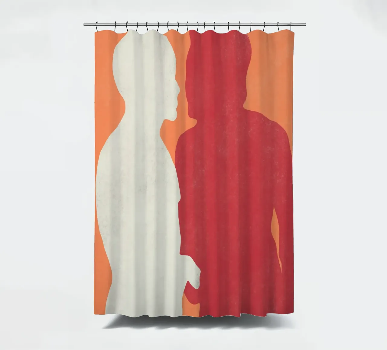 Minimal figure 07 shower curtain by Little Dean