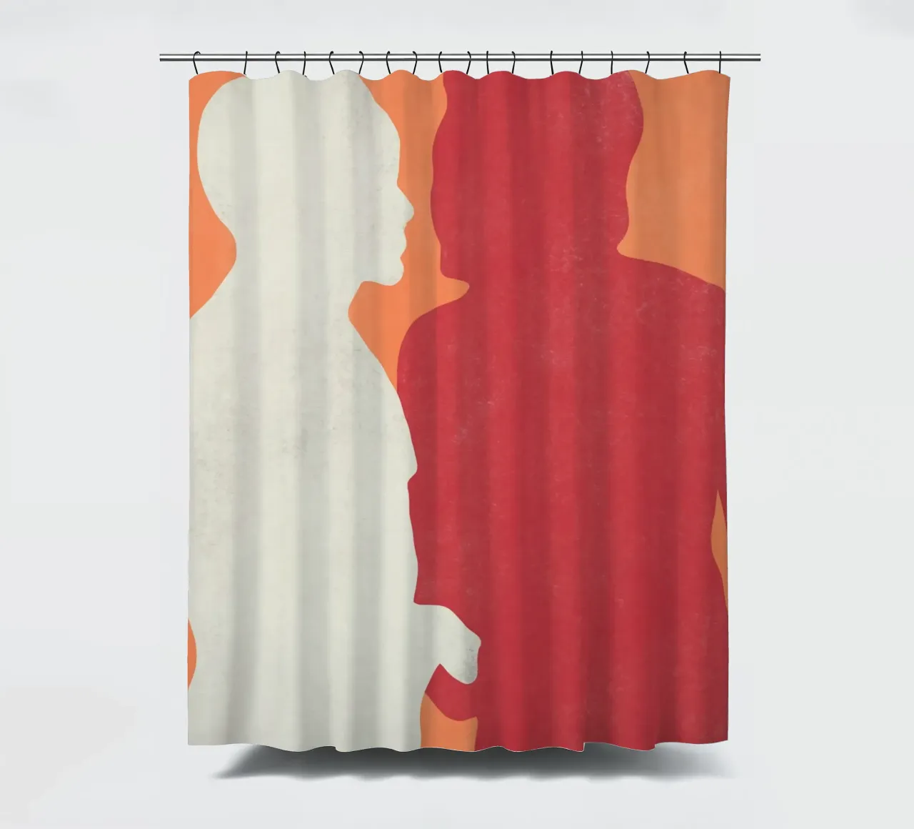 Minimal figure 07 shower curtain by Little Dean