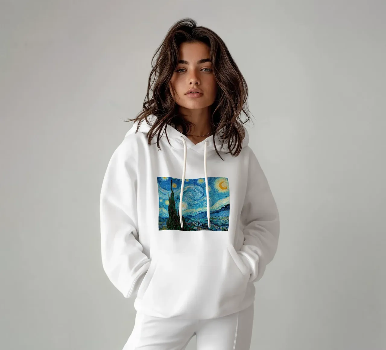 Starry Night, 1889 - Vincent van Gogh Poster hoodie by Sylviepaint