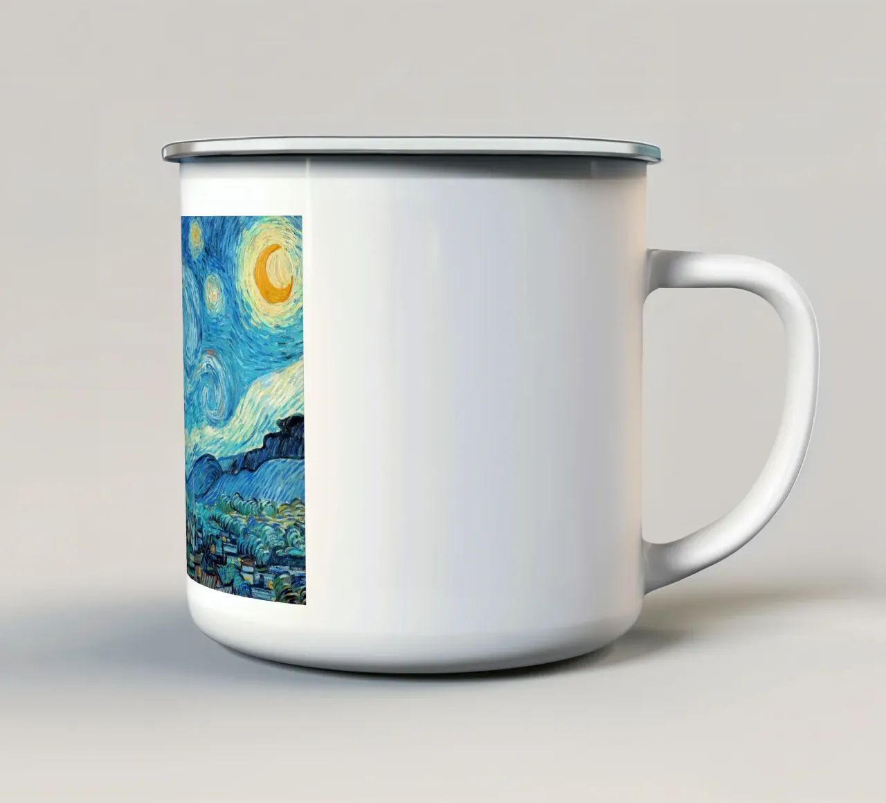 Starry Night, 1889 - Vincent van Gogh Poster enamel mug by Sylviepaint