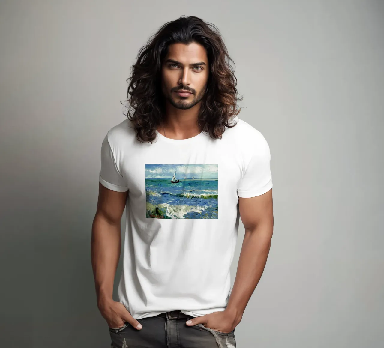 The sea - Vincent van Gogh t-shirt by Sylviepaint