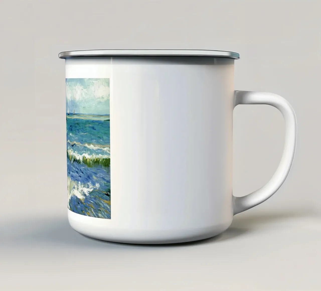 Il mare - Vincent van Gogh tazza in smalto da Sylviepaint
