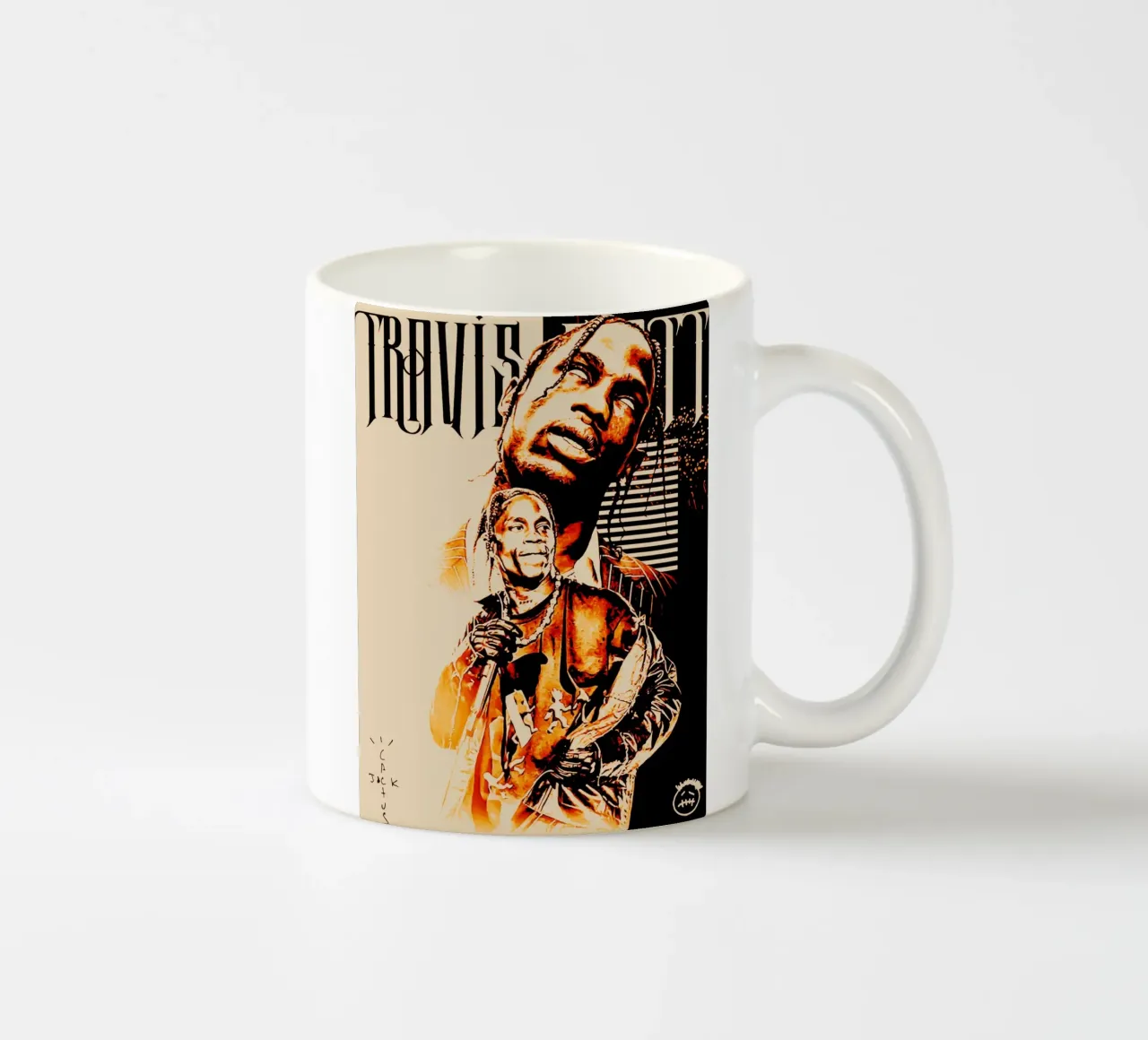 travis scott rapper arte tazza in ceramica da music soul