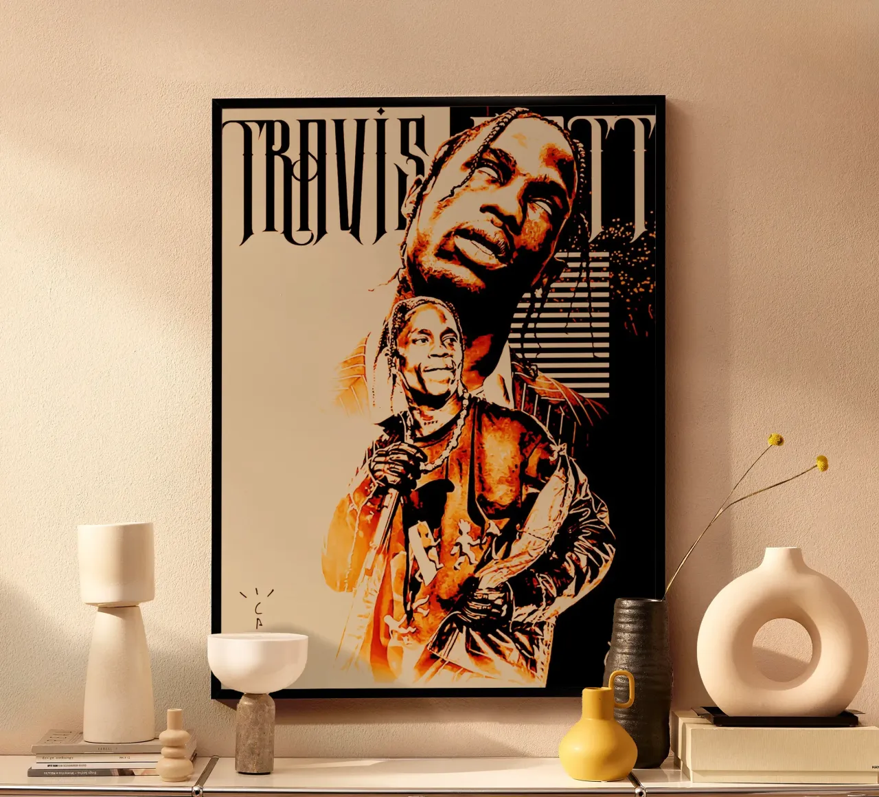 travis scott rapper kunst Poster von music soul