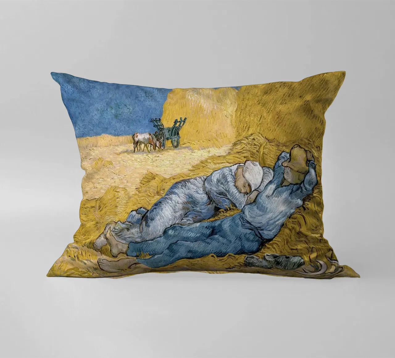 The Siesta - Vincent van Gogh decorative cushion by Sylviepaint