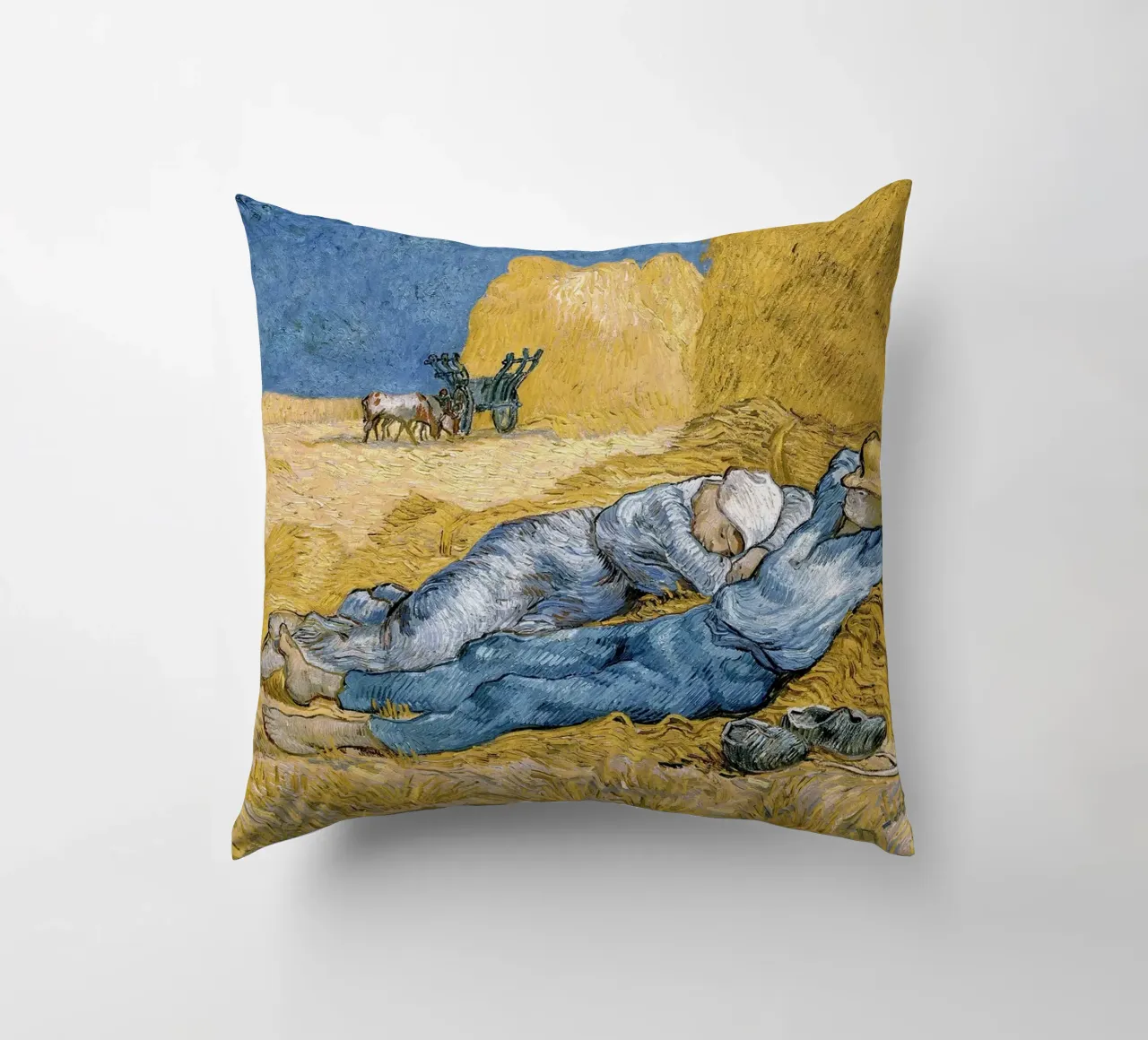 The Siesta - Vincent van Gogh decorative cushion by Sylviepaint