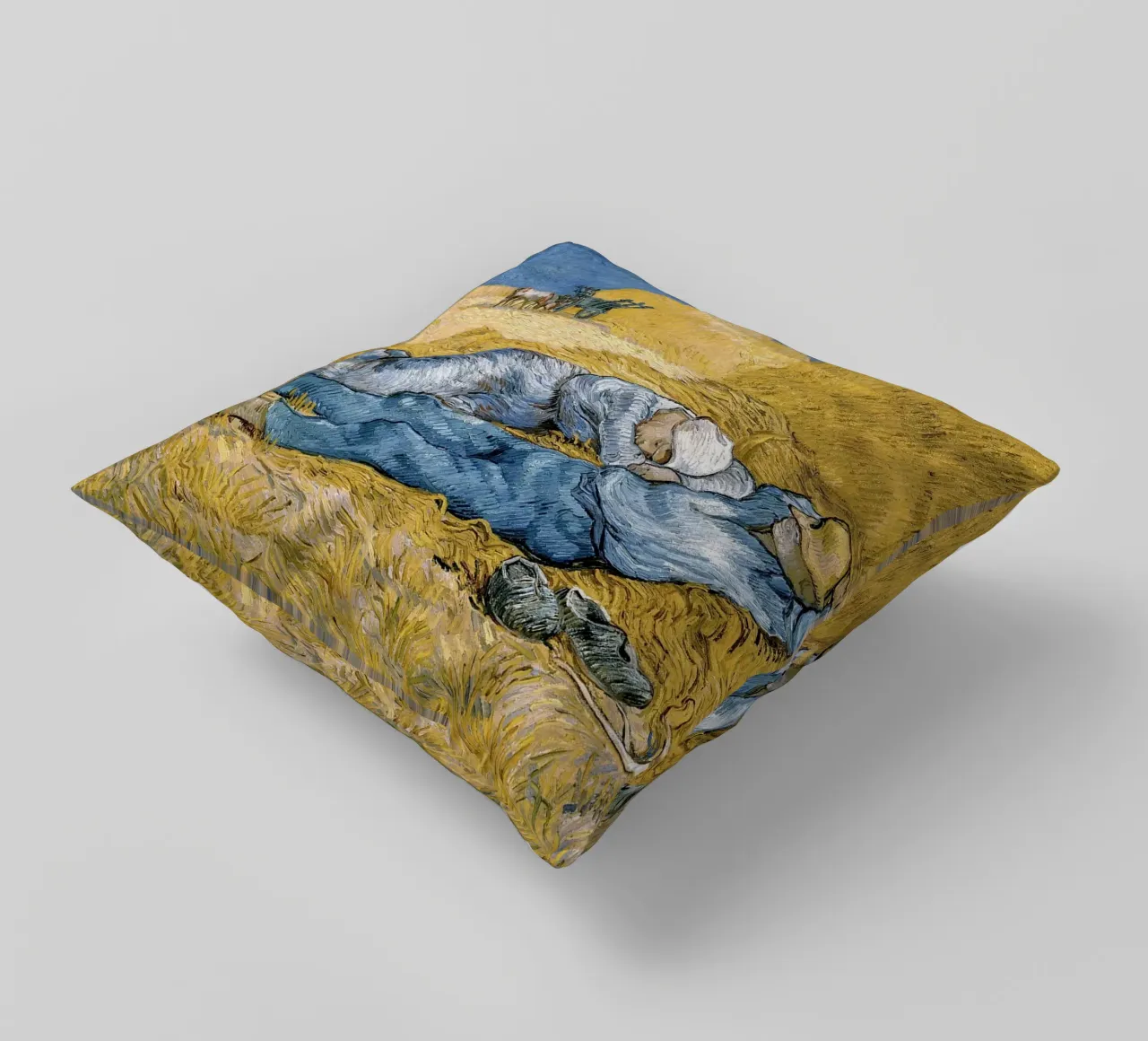 The Siesta - Vincent van Gogh decorative cushion by Sylviepaint