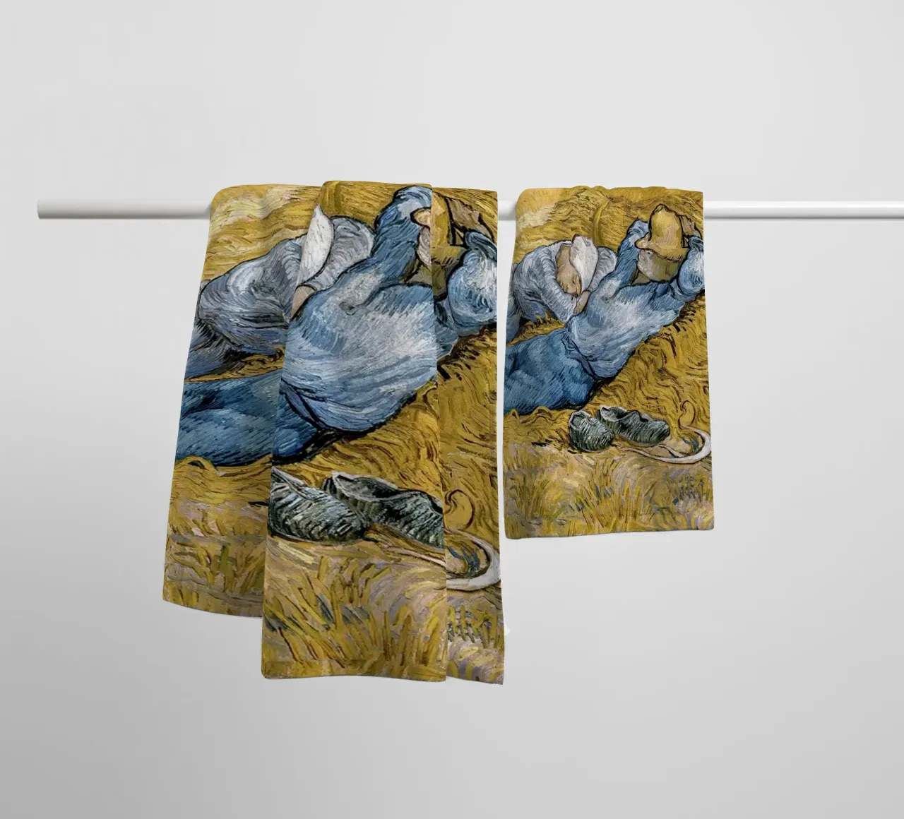 The Siesta - Vincent van Gogh towel by Sylviepaint