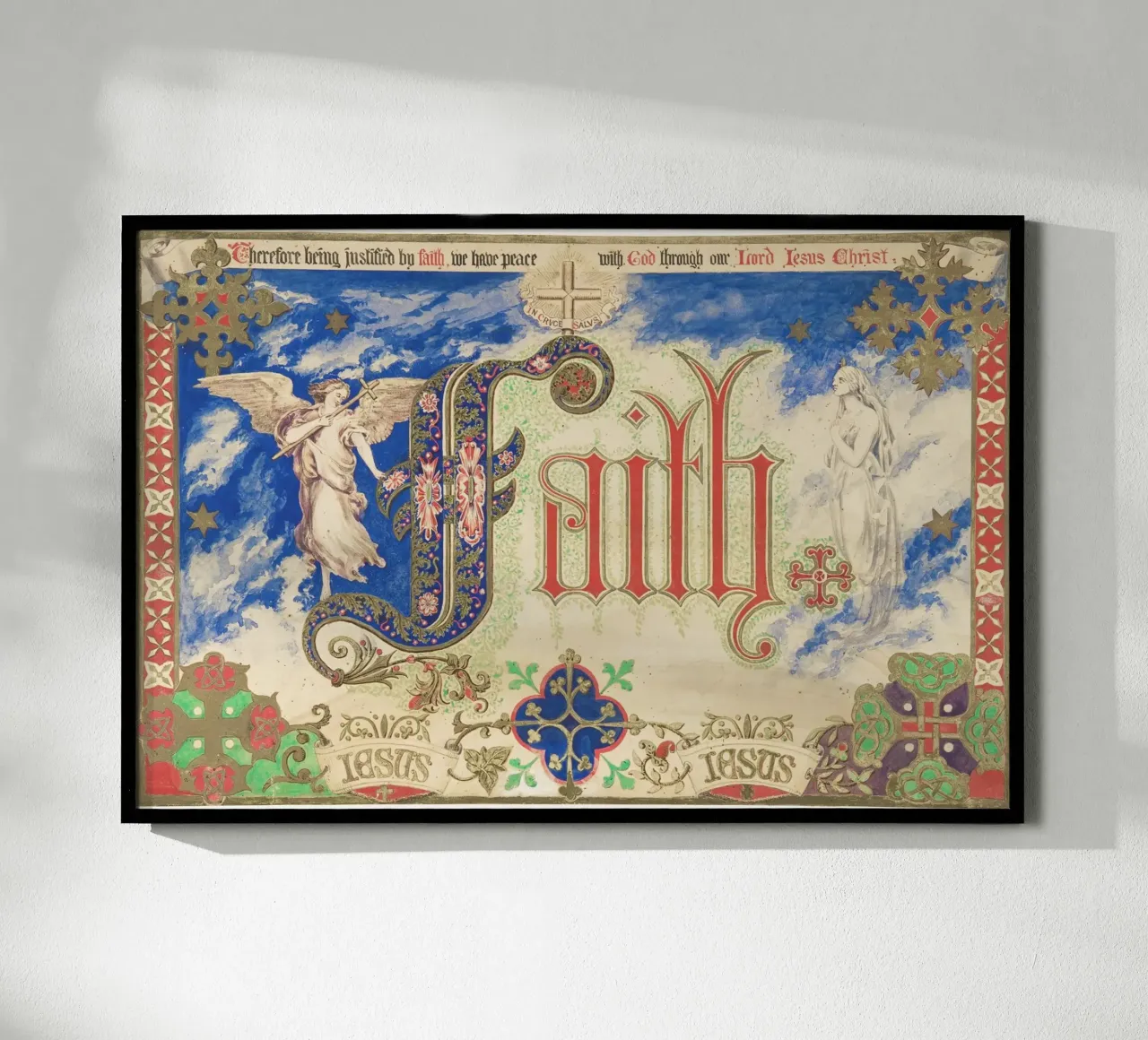 Victorian Illuminated Art Print – Faith by Freeman Gage Dela poster by Venus Art