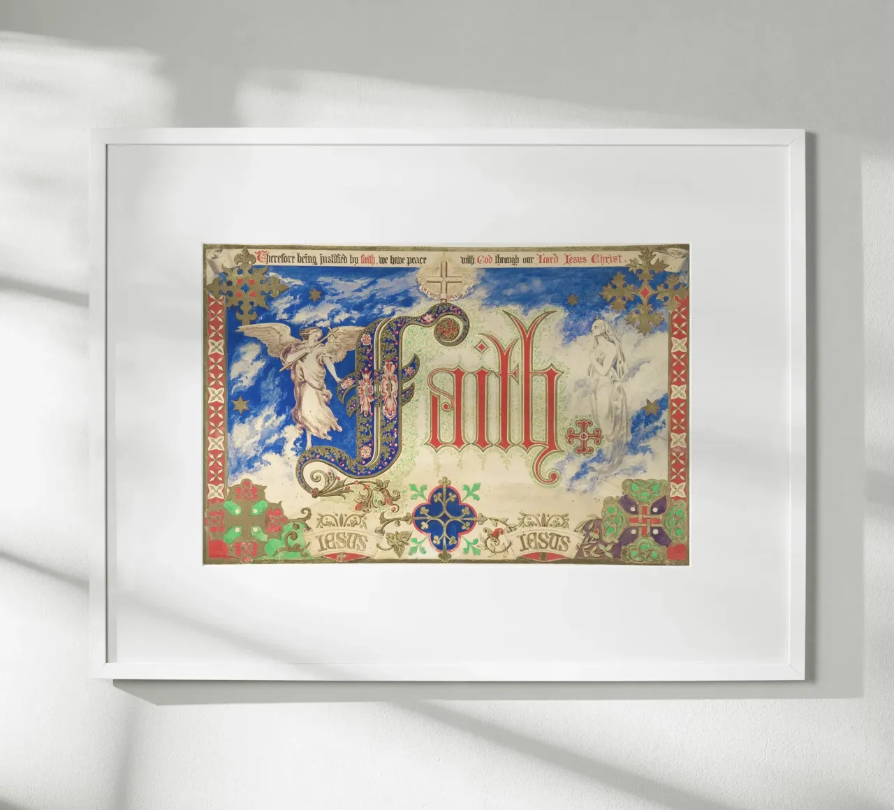 Victorian Illuminated Art Print – Faith by Freeman Gage Dela poster by Venus Art