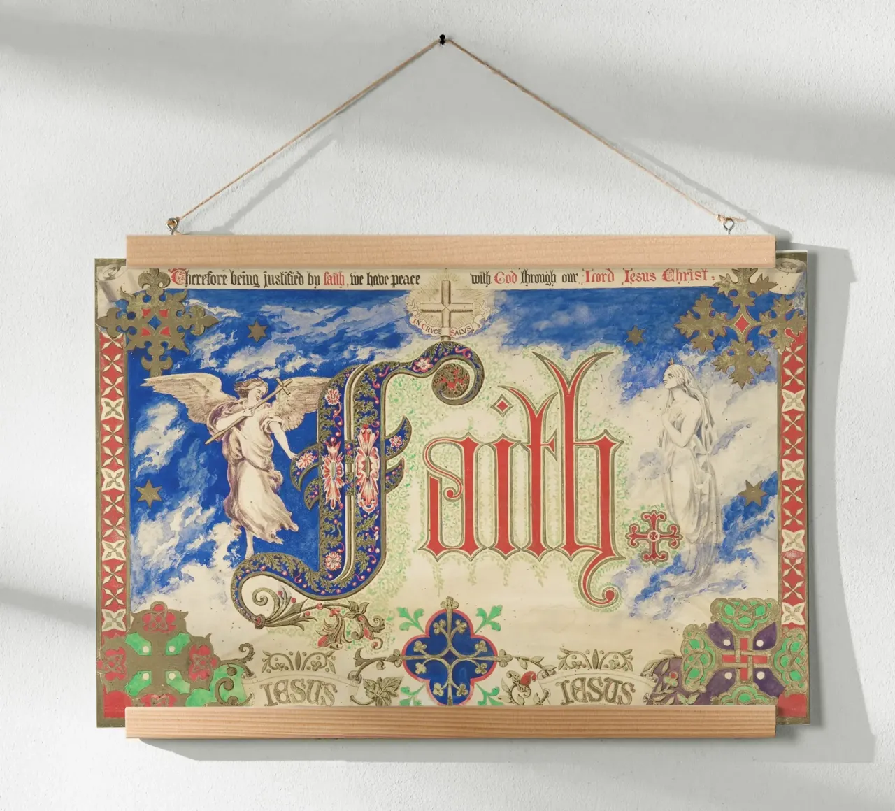Victorian Illuminated Art Print – Faith by Freeman Gage Dela poster by Venus Art