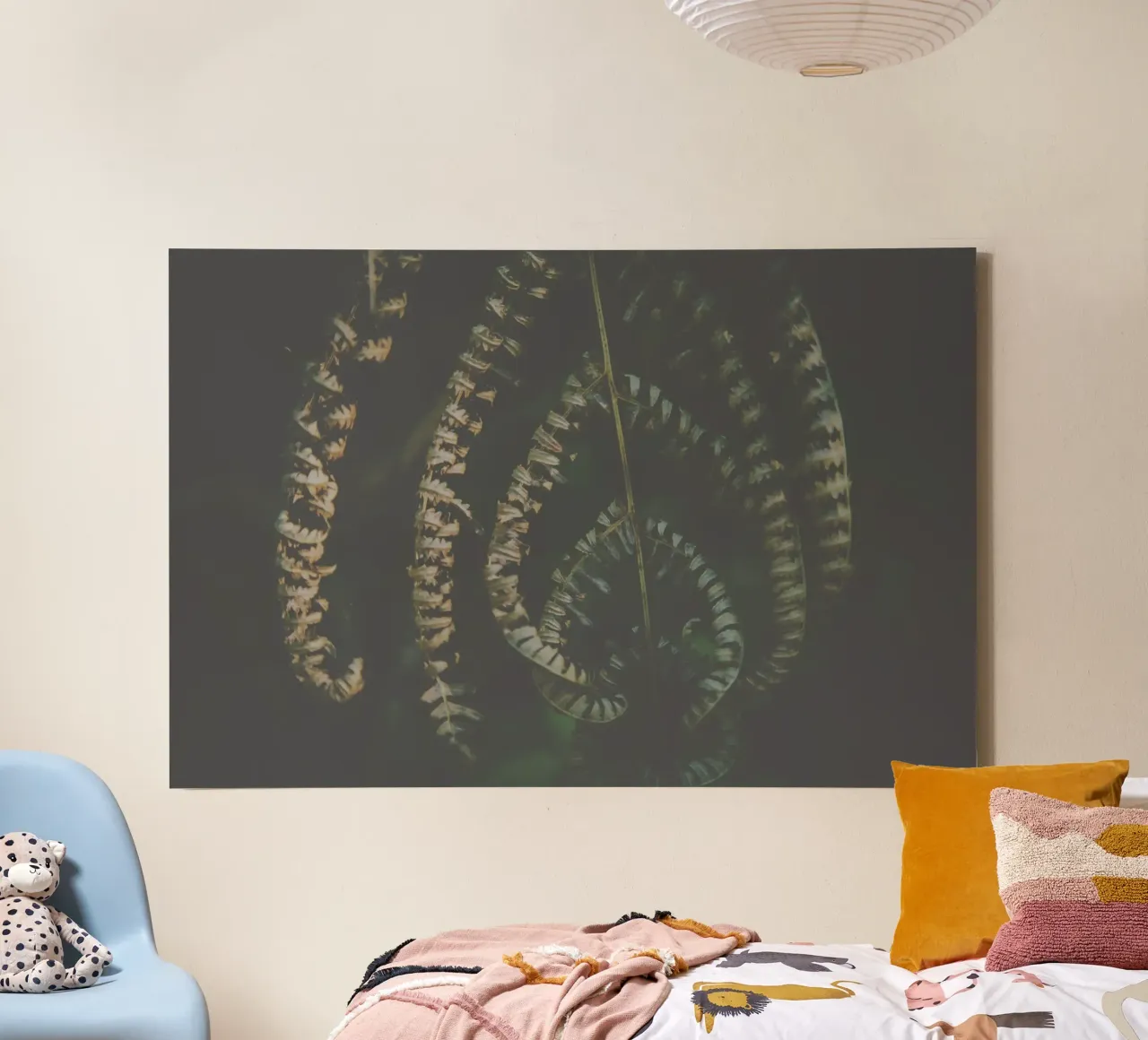 Gedempte wildernis canvas met Baklijst van PhotoVibe Decor