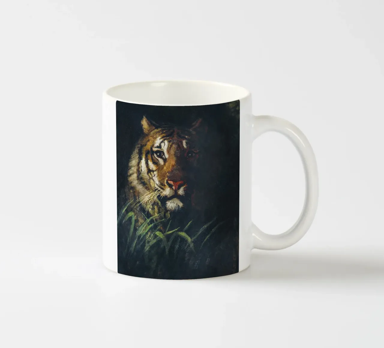 La testa della tigre di Abbott Handerson Thayer tazza in ceramica da Venus Art