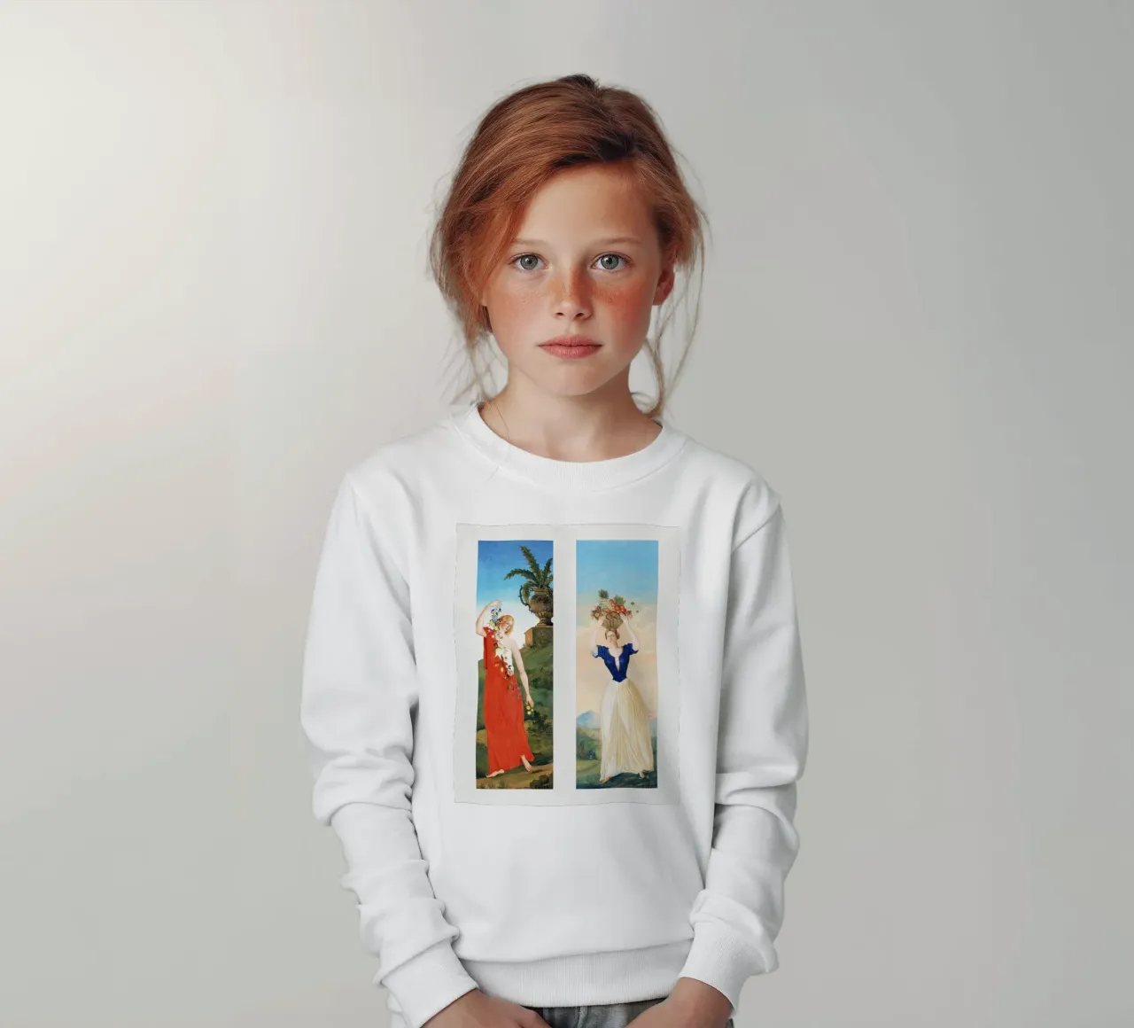 The Four Seasons by Paul Cézanne - Spring and Summer kids sweatshirt by Venus Art