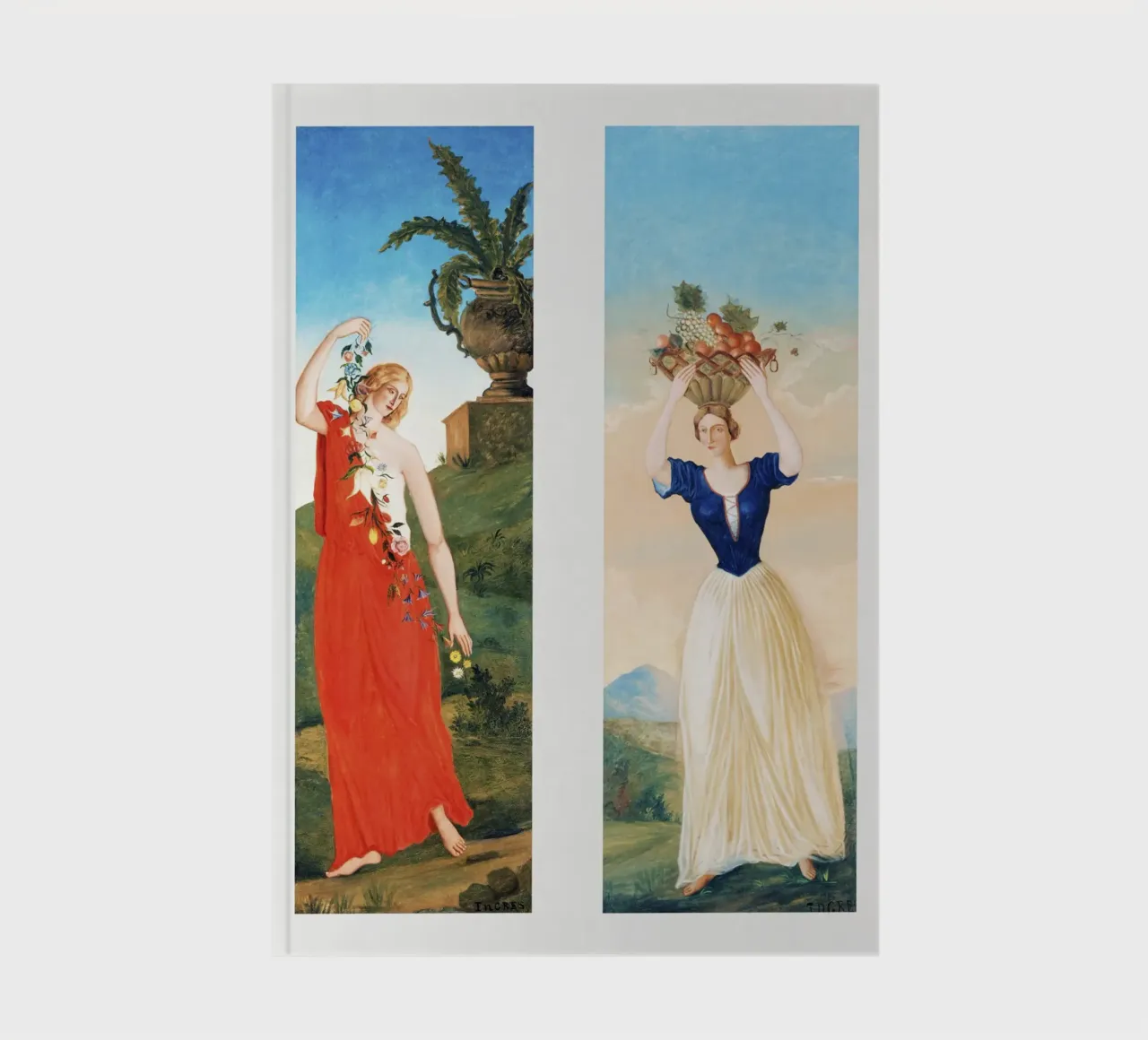 The Four Seasons by Paul Cézanne - Spring and Summer notebook by Venus Art