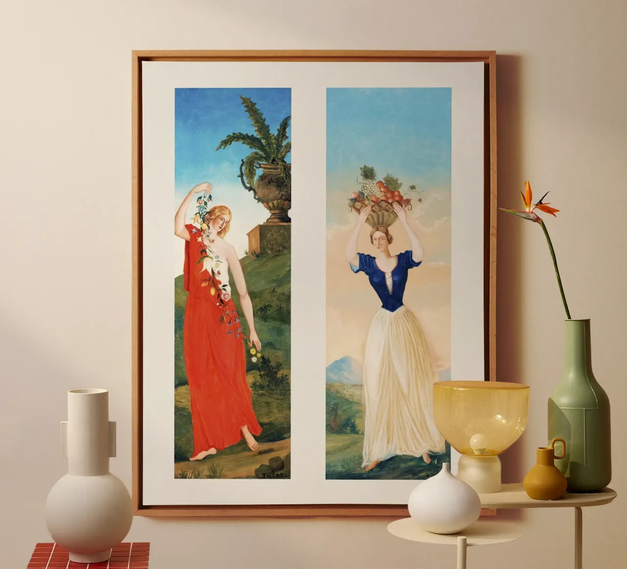The Four Seasons by Paul Cézanne - Spring and Summer canvas by Venus Art