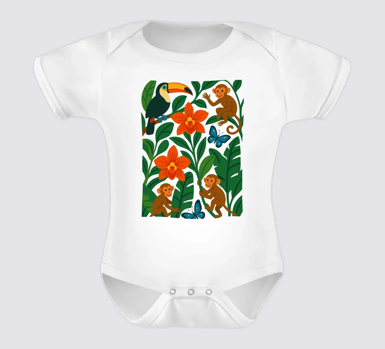Three Monkeys body neonato maniche corte da My Home Private Design