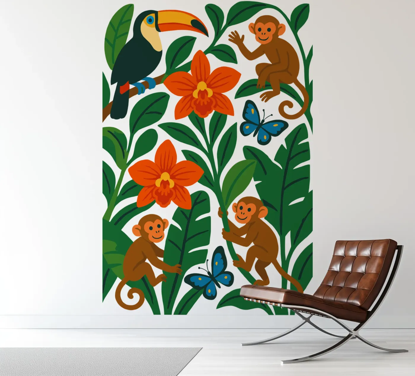 Three Monkeys fotobehang van My Home Private Design