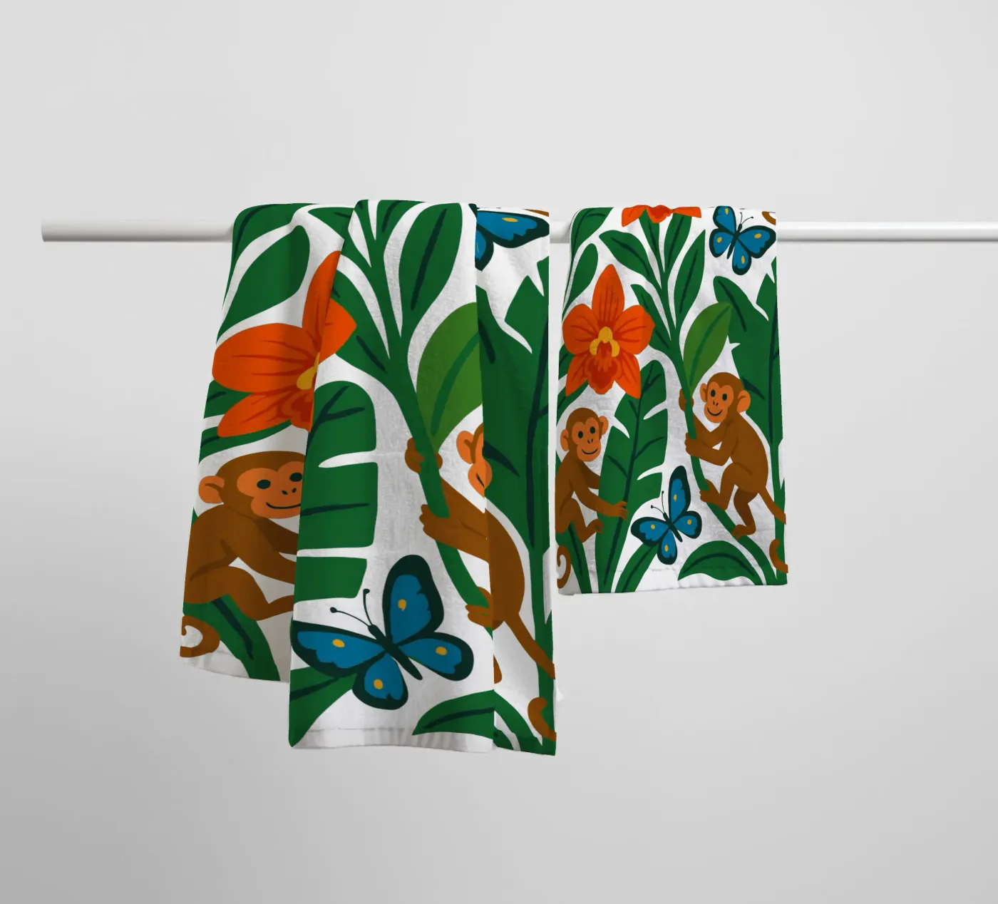 Three Monkeys badhanddoek van My Home Private Design