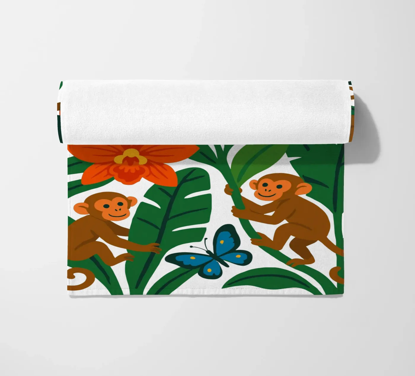 Three Monkeys beach towel by My Home Private Design